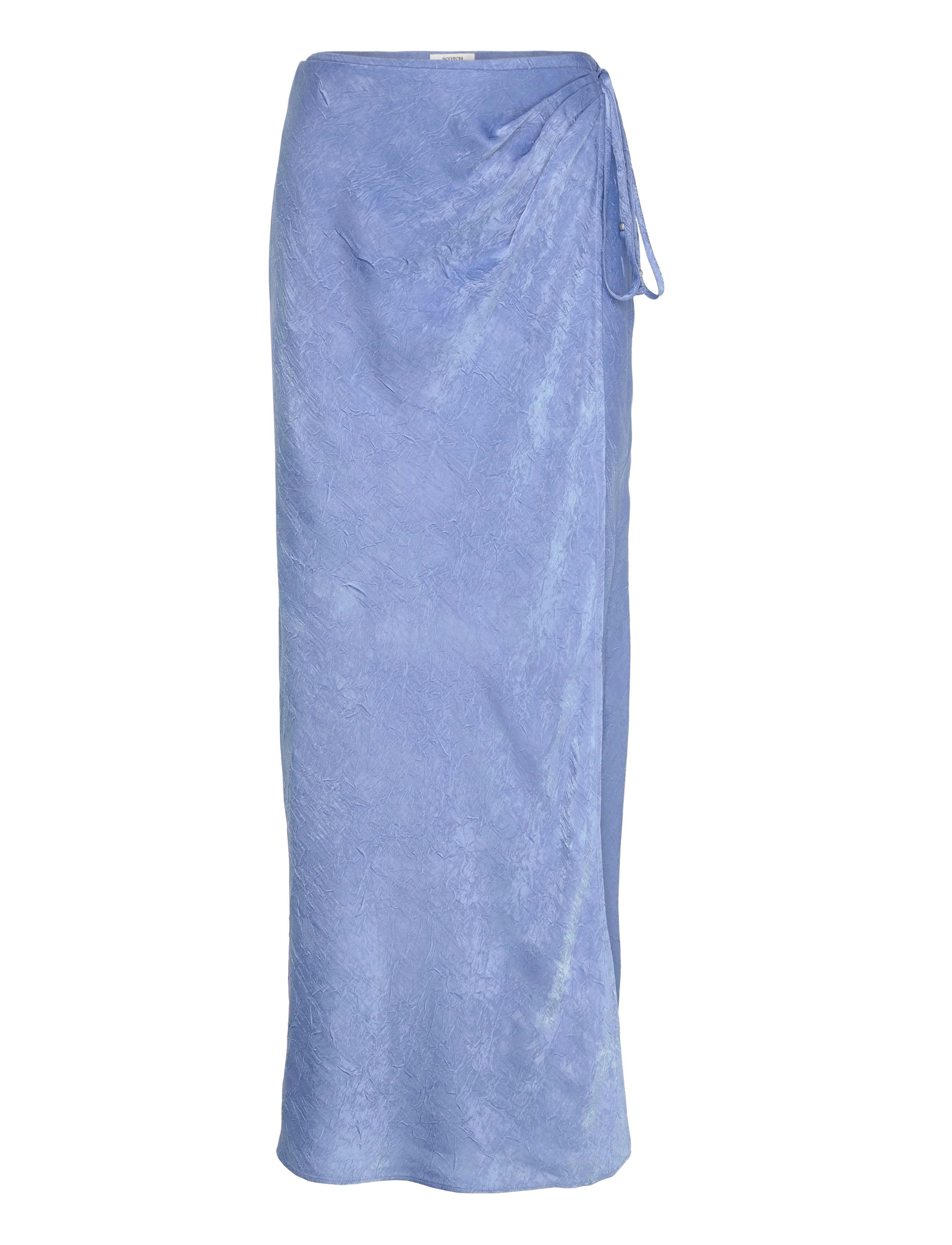 Scotch & Soda Crushed Satin Skirt, S, Röcke, Blau - Frauen