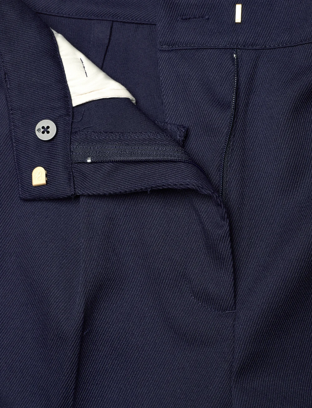 Scotch & Soda - Robyn relaxed tapered leg gabardine twill pant - formell - navy - 3