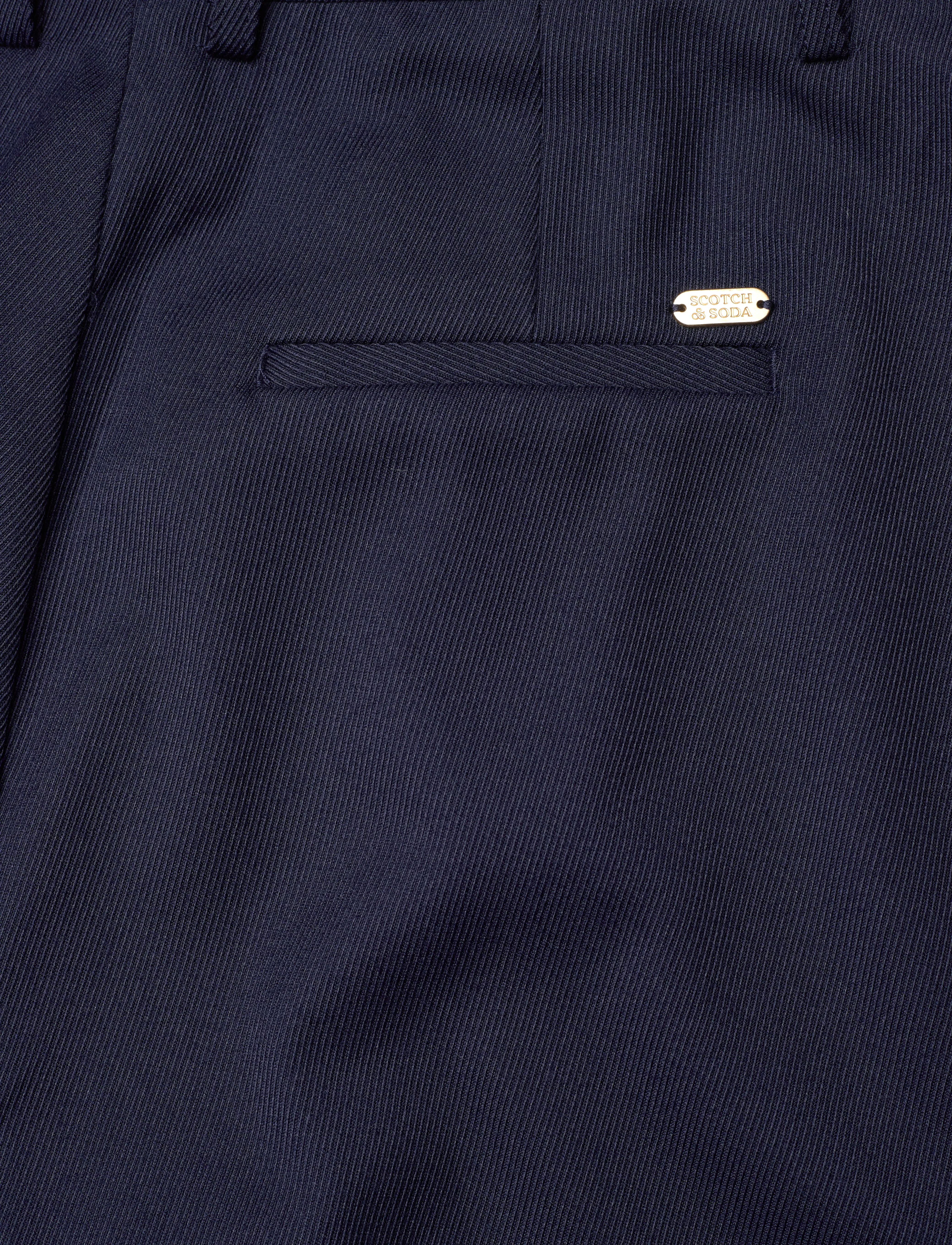 Scotch & Soda - Robyn relaxed tapered leg gabardine twill pant - pantalons habillés - navy - 4