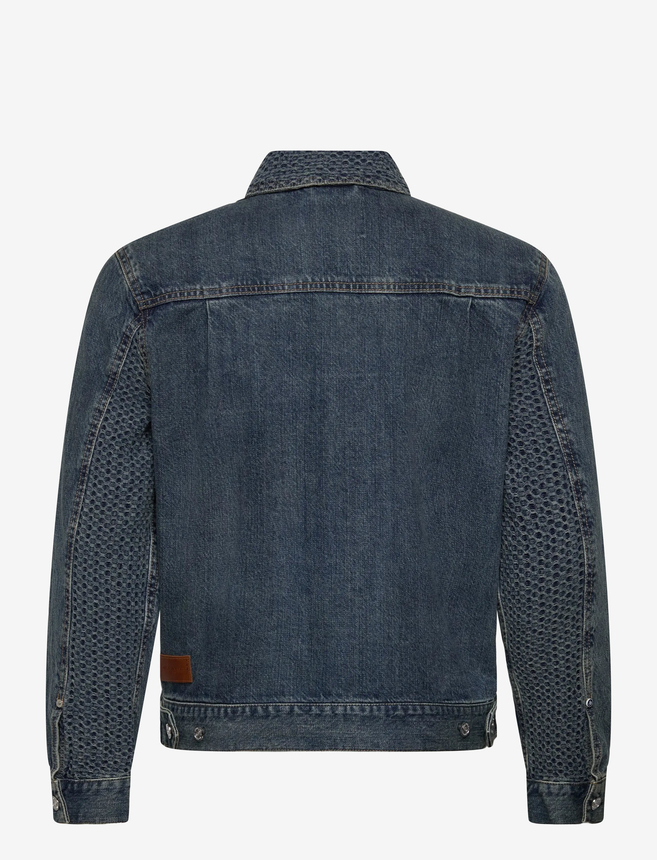 Scotch & Soda - Denim trucker jacket with contrast check panelling - uforede denimjakker - great outdoors - 1