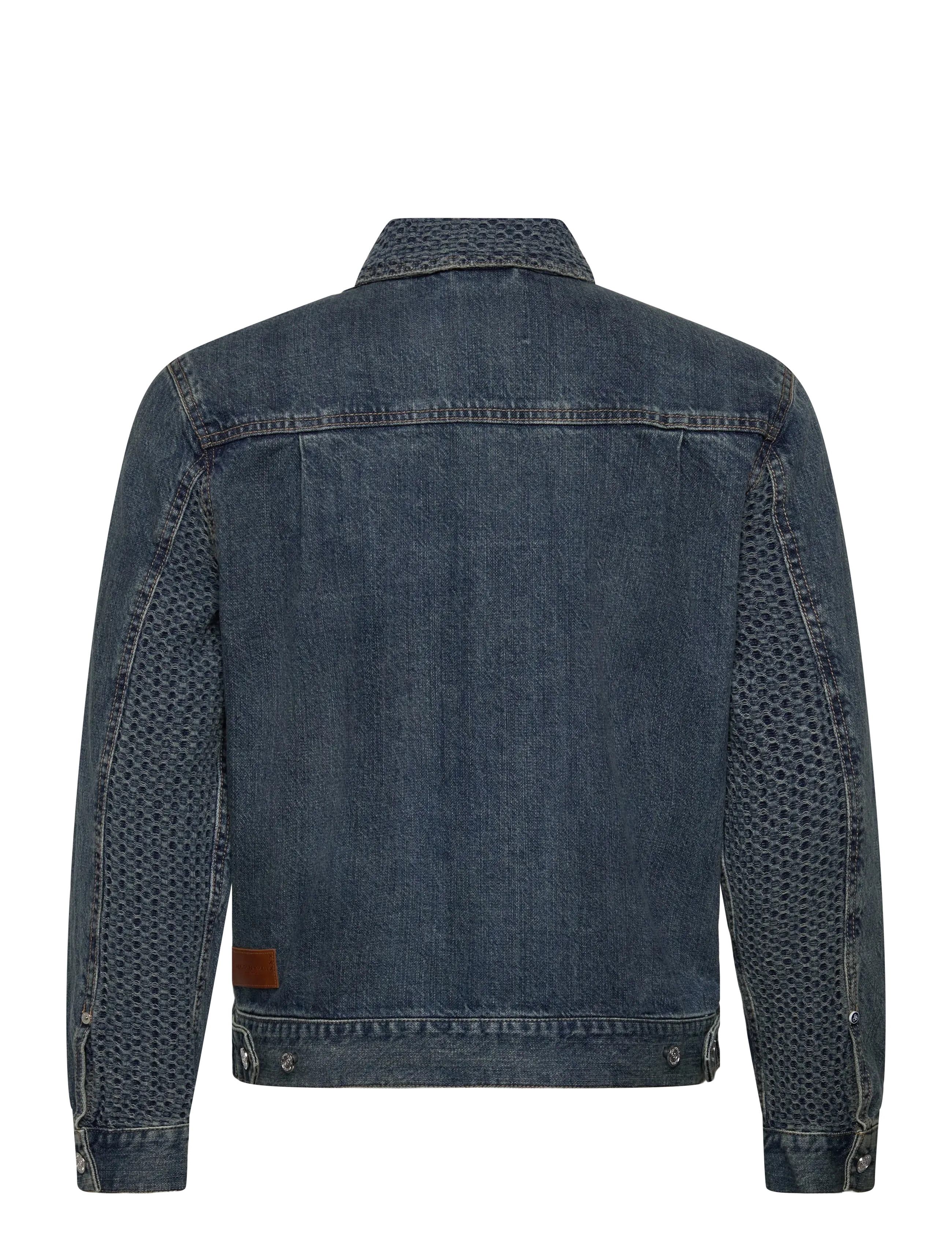 Scotch & Soda - Denim trucker jacket with contrast check panelling - great outdoors - 1