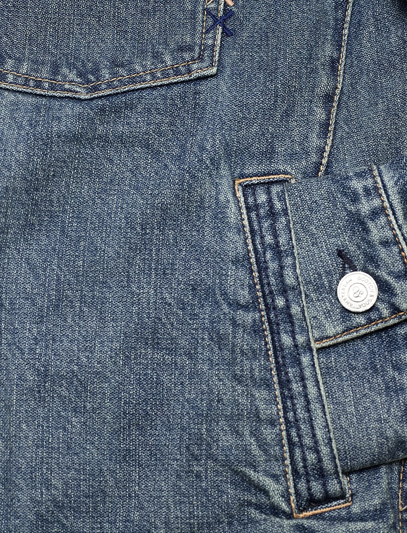 Scotch & Soda - Denim trucker jacket with contrast check panelling - uforede denimjakker - great outdoors - 3