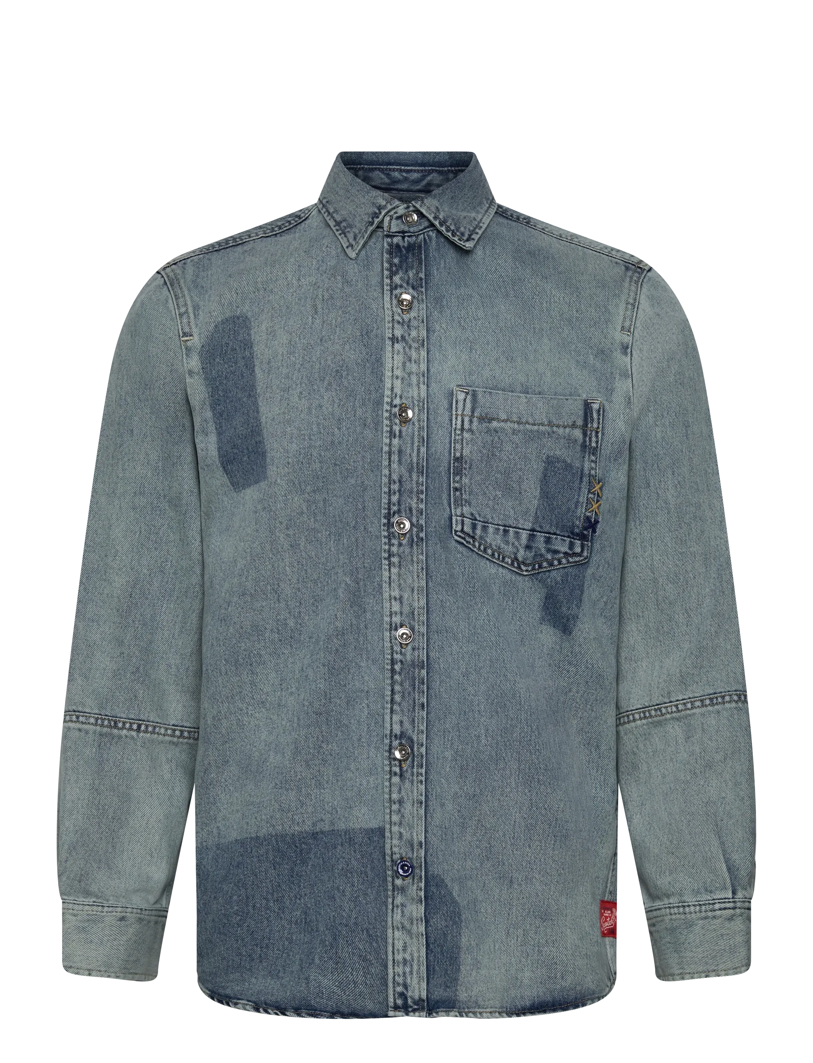 Scotch & Soda Customised denim over shirt Art from the Heart - Denimskjorter - ART FROM THE HEART / blue