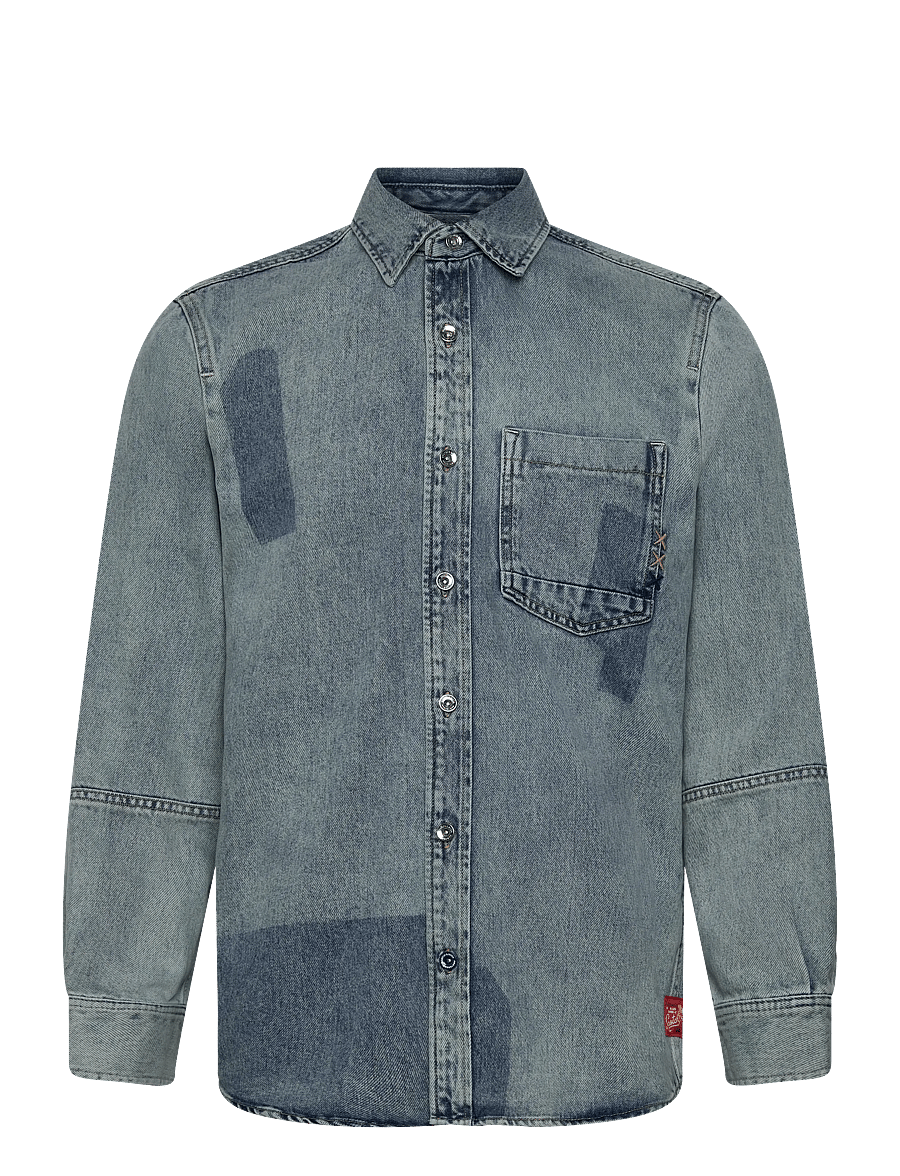 Scotch & Soda - Customised denim over shirt Art from the Heart - art from the heart - 0