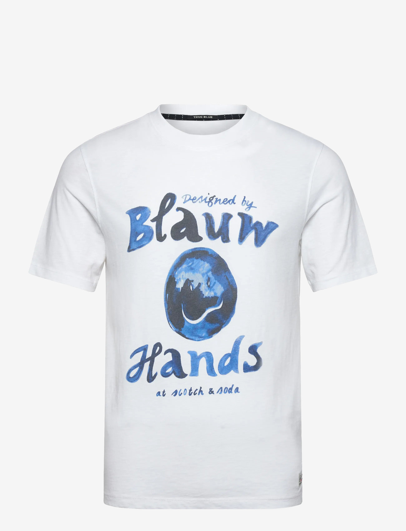 Scotch & Soda - Denim artwork t-shirt - kortärmade t-shirts - offwhite - 0