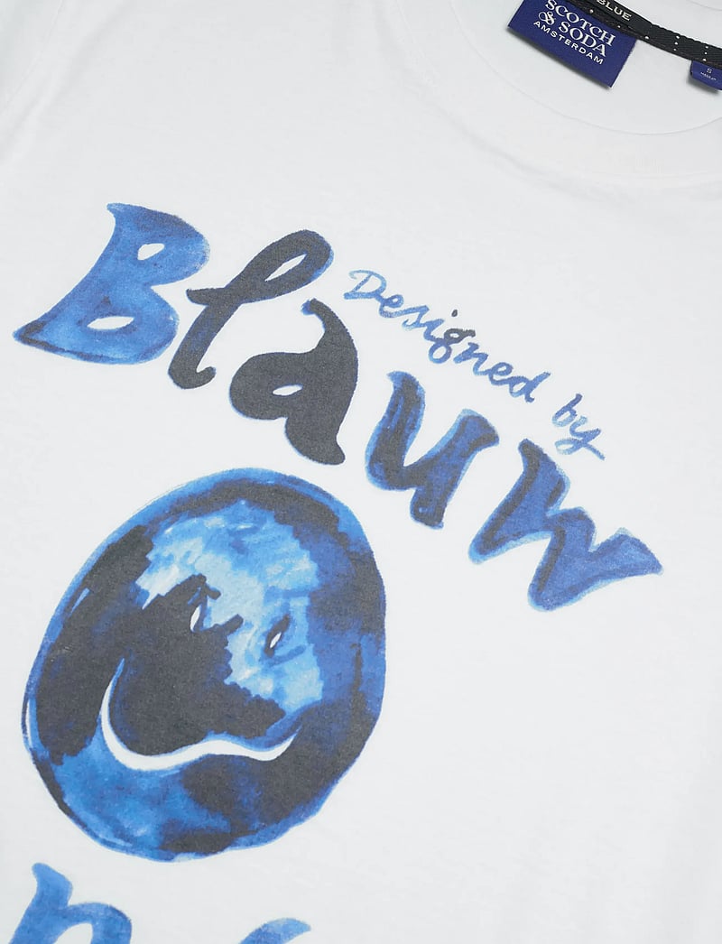 Scotch & Soda - Denim artwork t-shirt - kortärmade t-shirts - offwhite - 2