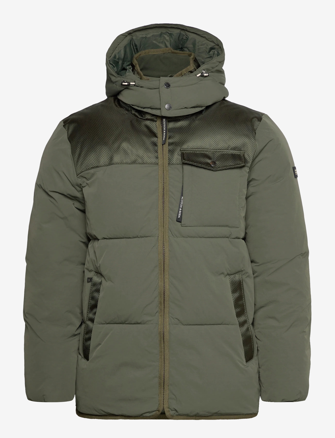 Scotch & Soda - Hooded puffer jacket - winterjacken - thyme - 0