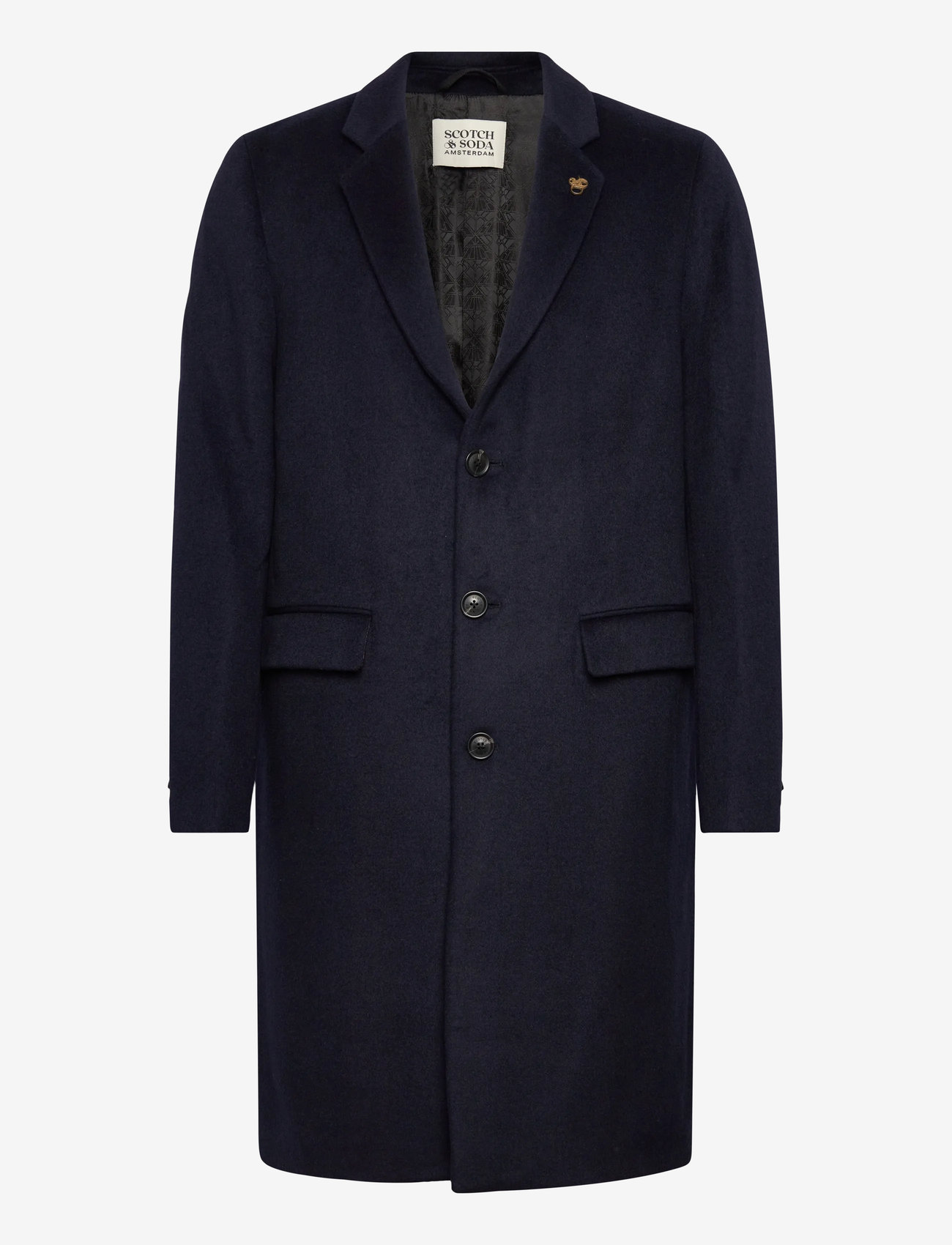 Scotch & Soda - Classic wool coat - villased mantlid - peacoat - 0