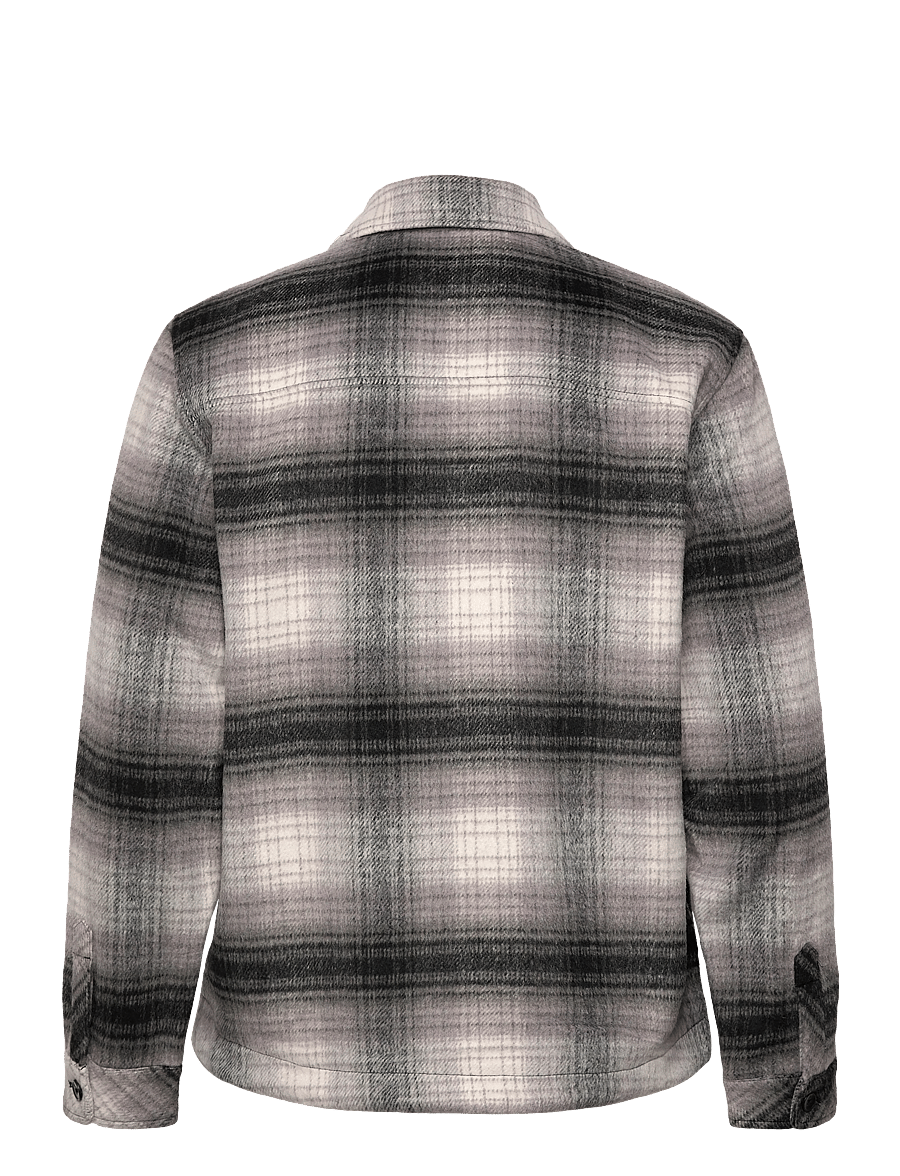 Scotch & Soda - Check overshirt - overshirts - dark grey check - 1