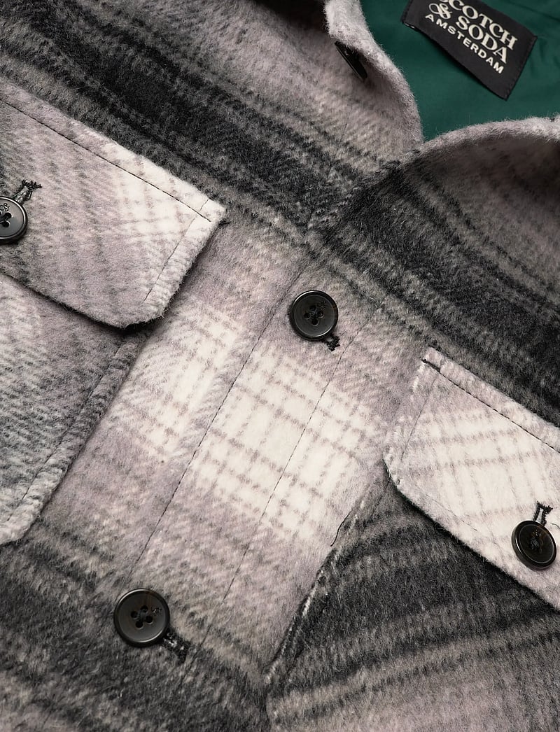 Scotch & Soda - Check overshirt - overshirts - dark grey check - 2