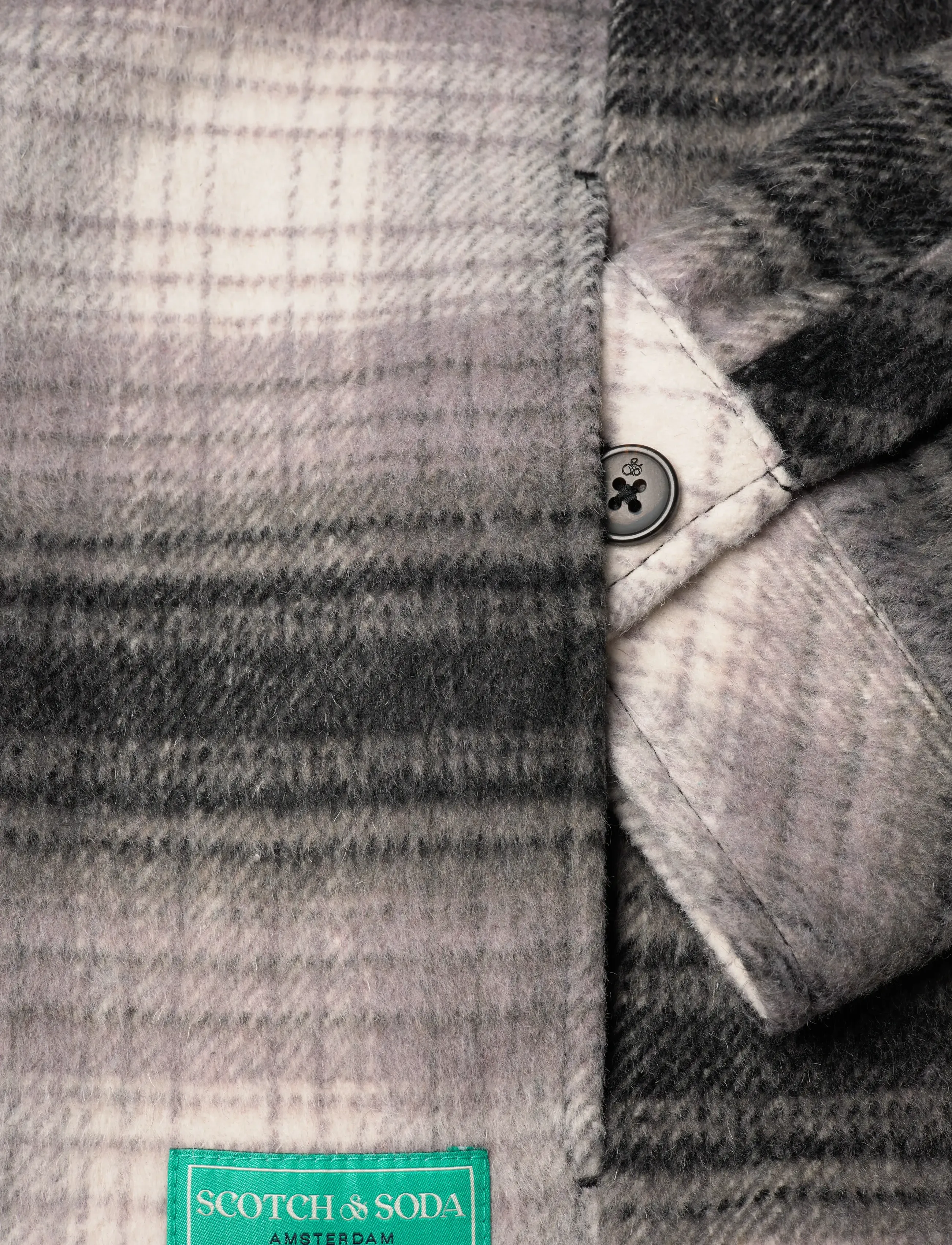 Scotch & Soda - Check overshirt - mænd - dark grey check - 3