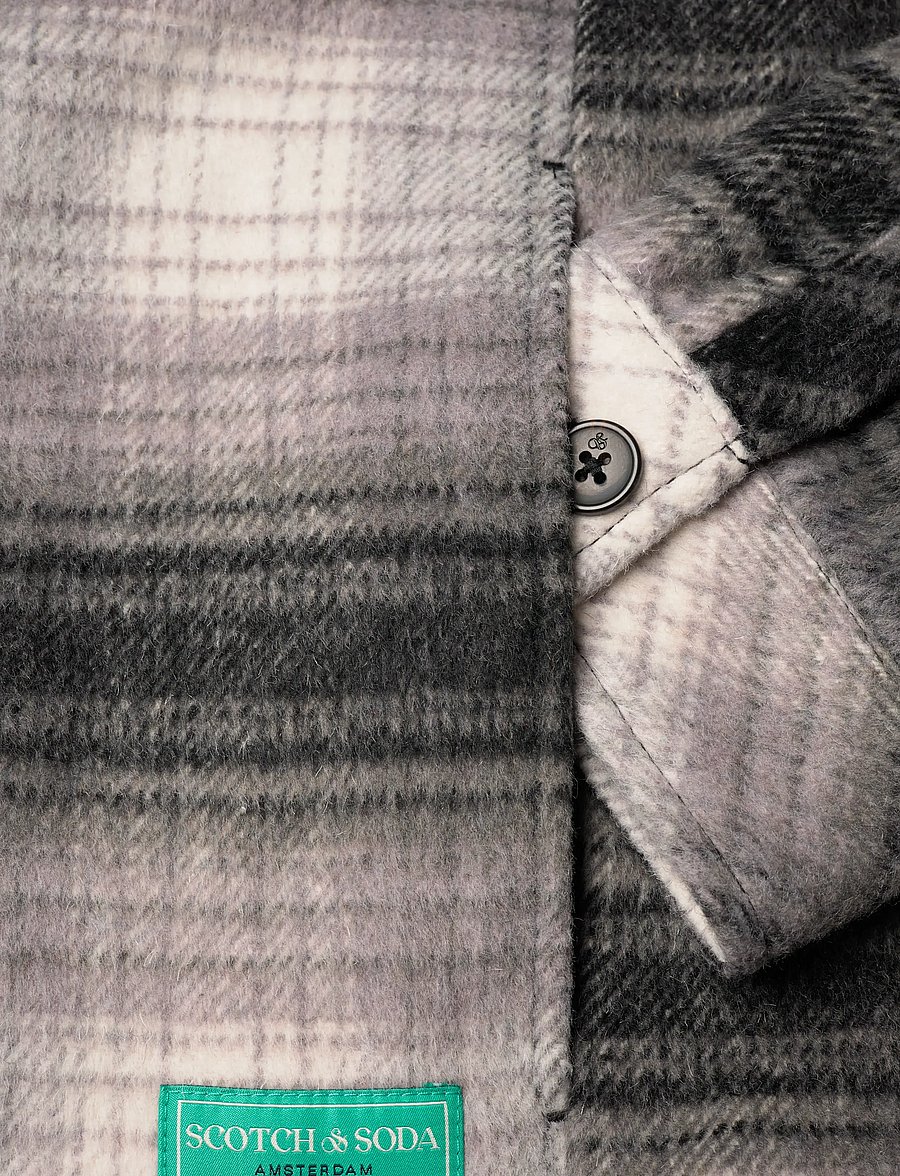 Scotch & Soda - Check overshirt - overshirts - dark grey check - 3
