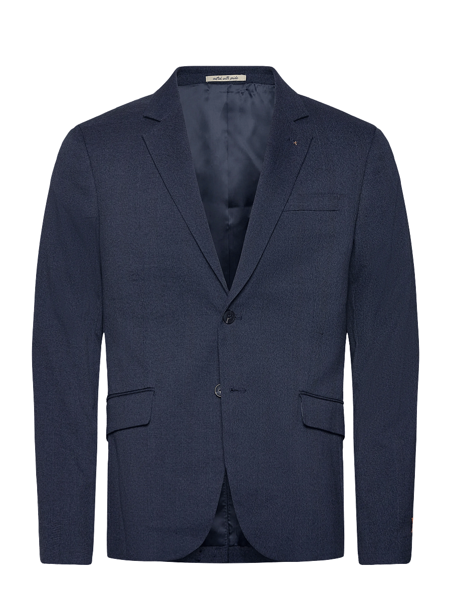 Scotch & Soda - Yarn-dyed notch lapel regular fit blazer - peacoat check - 0