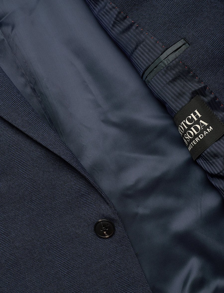 Scotch & Soda - Yarn-dyed notch lapel regular fit blazer - peacoat check - 4