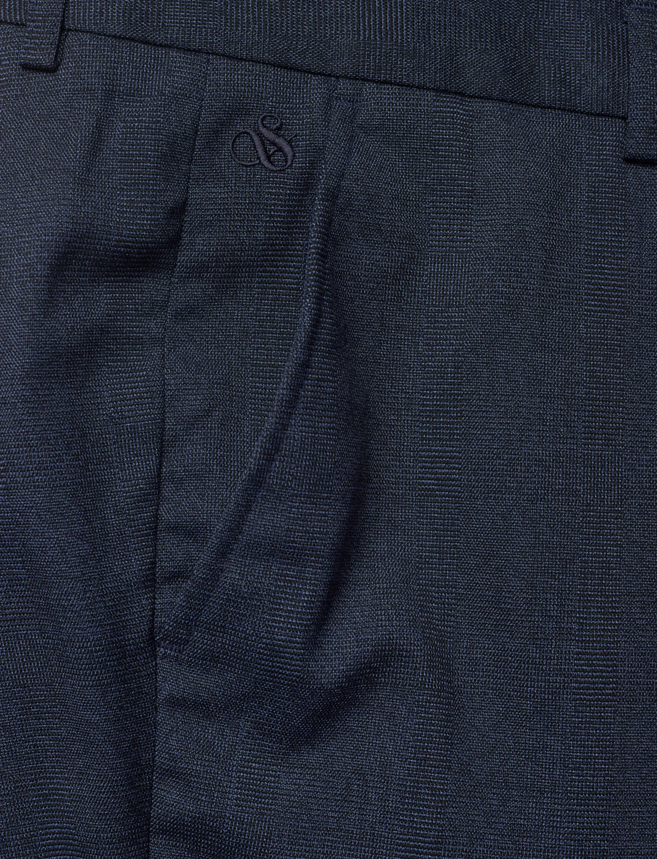 Scotch & Soda - Irving - yarn-dyed slim tapered tailored chino - pantalons décontractés - peacoat check - 2