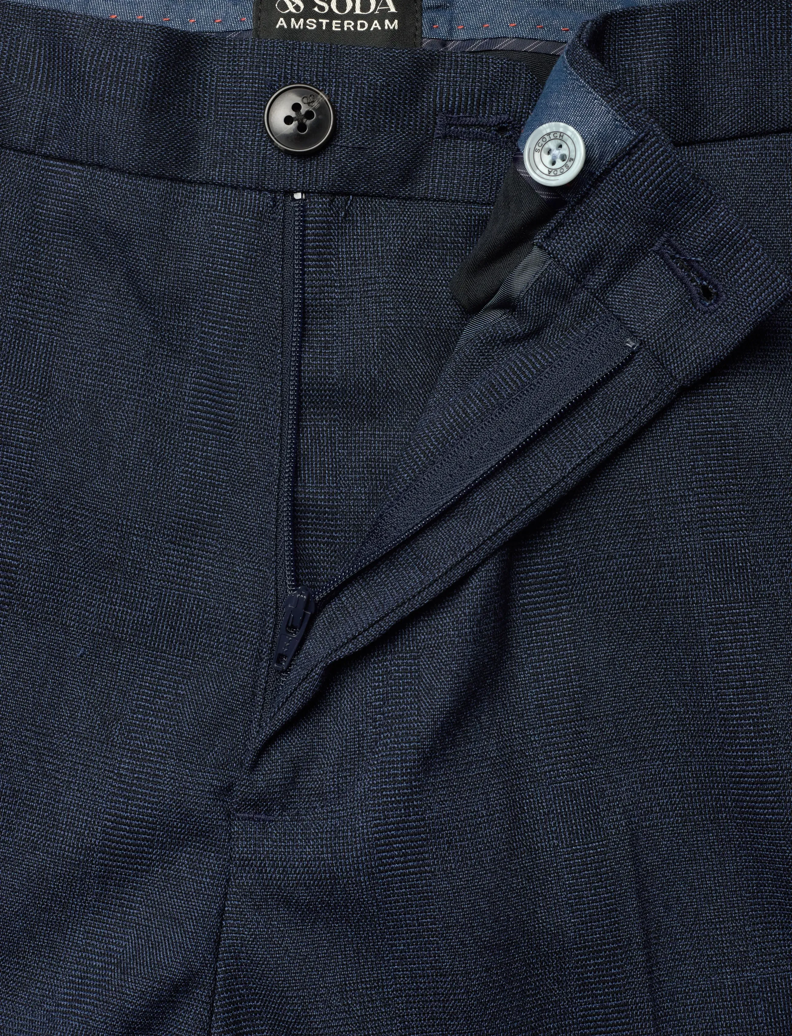 Scotch & Soda - Irving - yarn-dyed slim tapered tailored chino - pantalons décontractés - peacoat check - 3