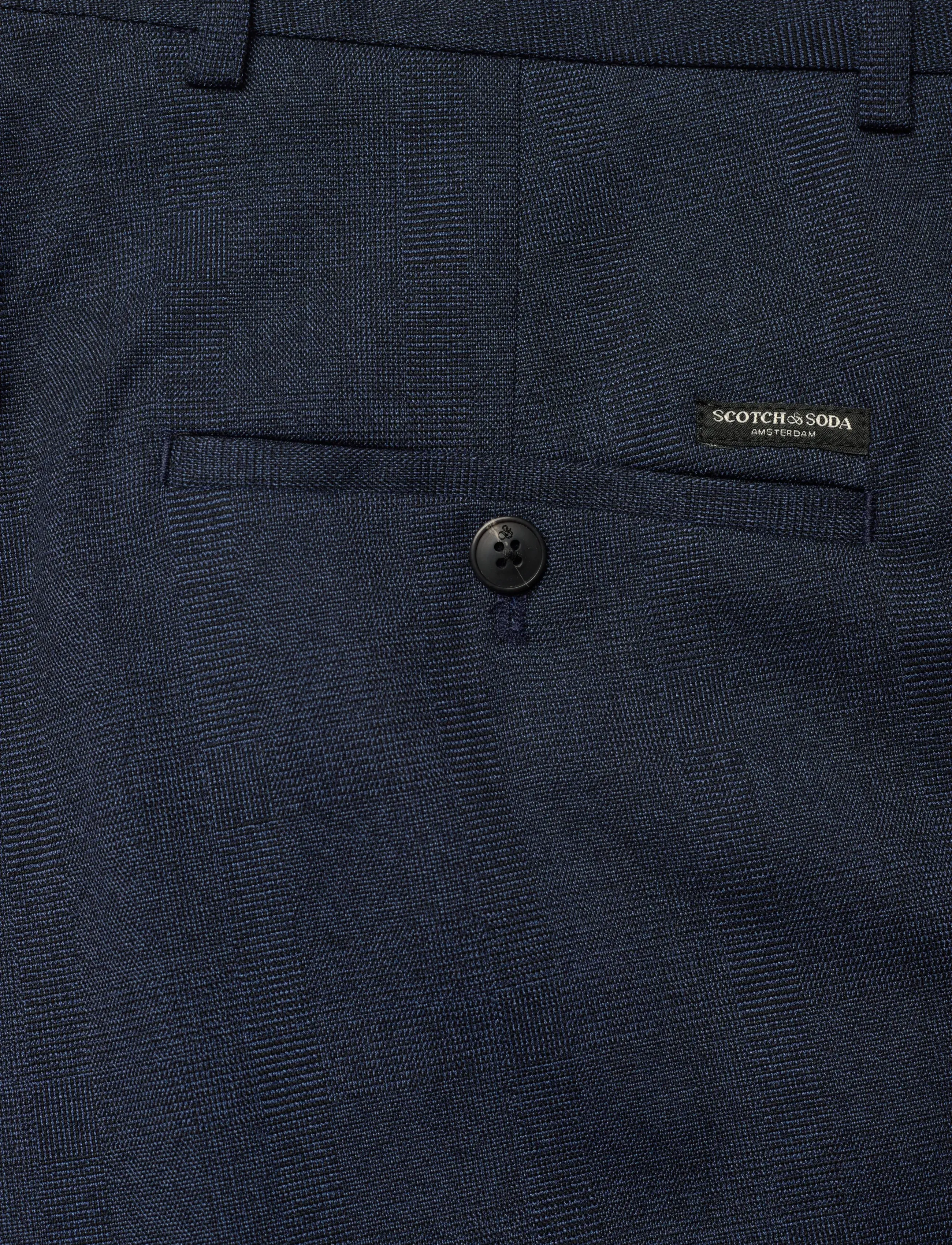 Scotch & Soda - Irving - yarn-dyed slim tapered tailored chino - pantalons décontractés - peacoat check - 4