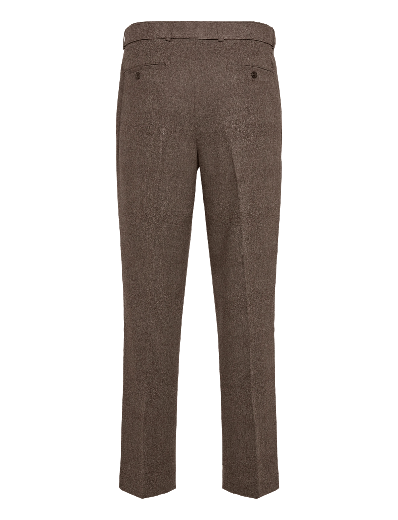 Scotch & Soda - Yarn-dyed wool blend relaxed straight pleated chino - chinos - demitasse patchwork check - 1