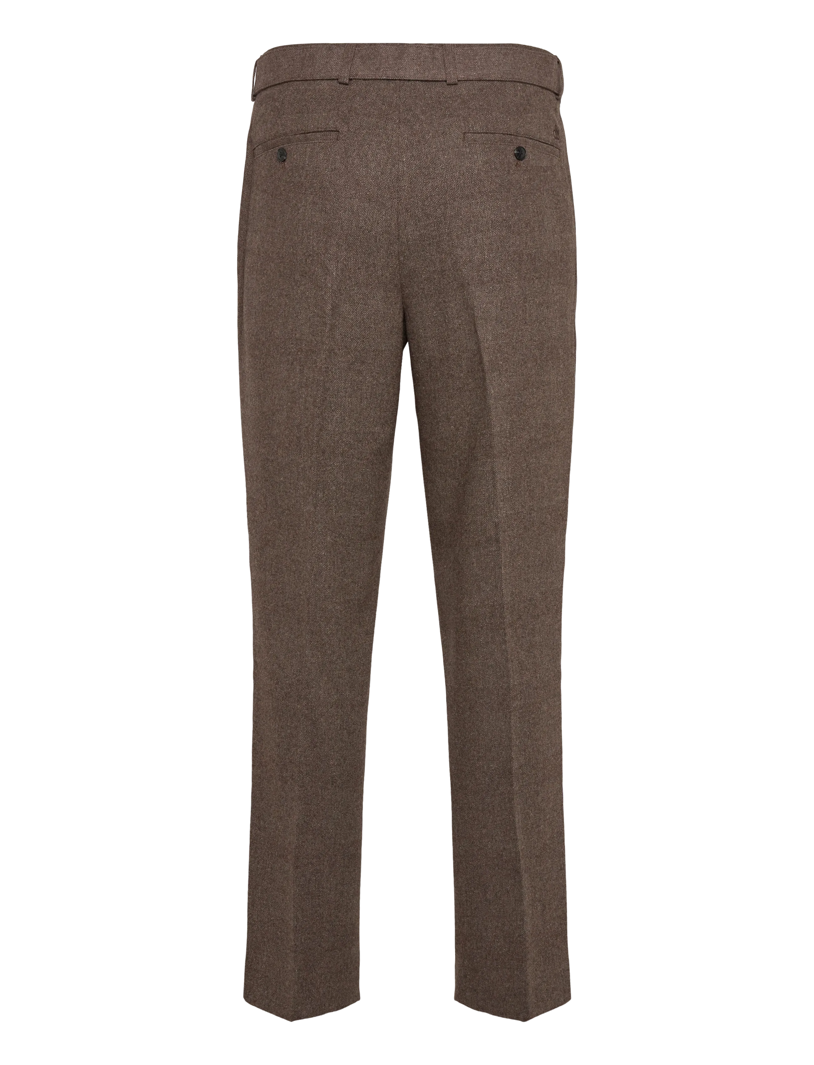 Scotch & Soda - Yarn-dyed wool blend relaxed straight pleated chino - demitasse patchwork check - 1