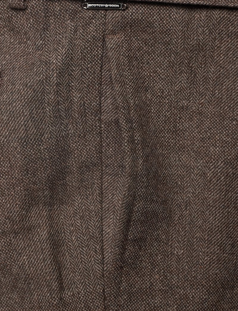 Scotch & Soda - Yarn-dyed wool blend relaxed straight pleated chino - chinos - demitasse patchwork check - 2