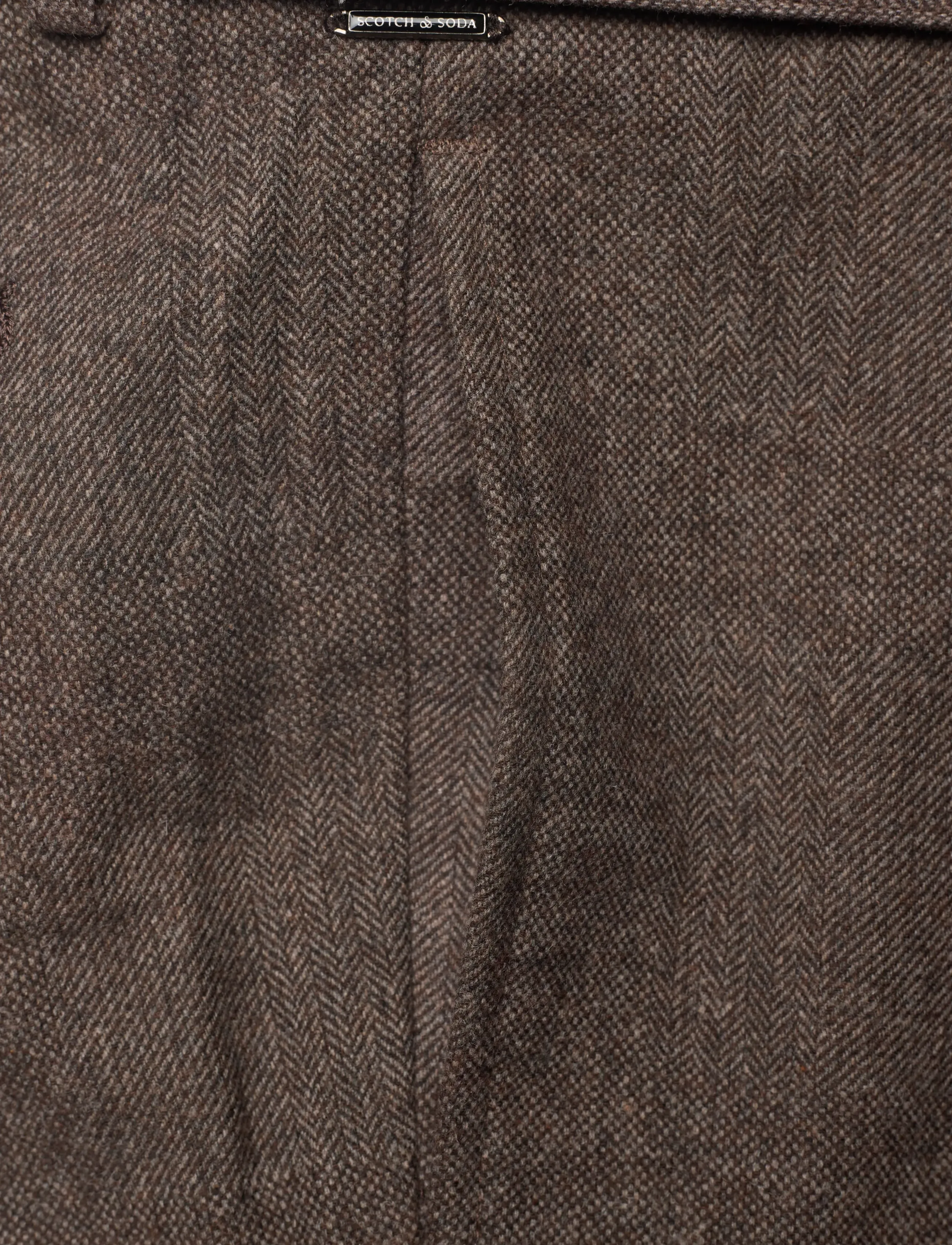 Scotch & Soda - Yarn-dyed wool blend relaxed straight pleated chino - demitasse patchwork check - 2
