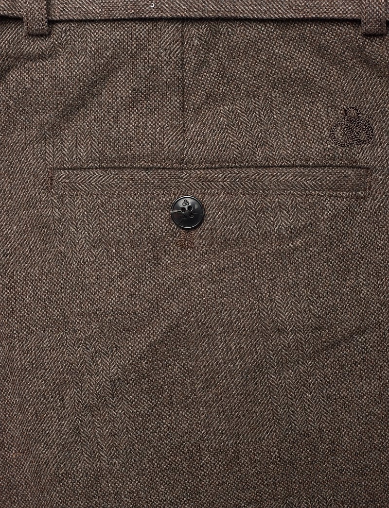 Scotch & Soda - Yarn-dyed wool blend relaxed straight pleated chino - chinos - demitasse patchwork check - 4