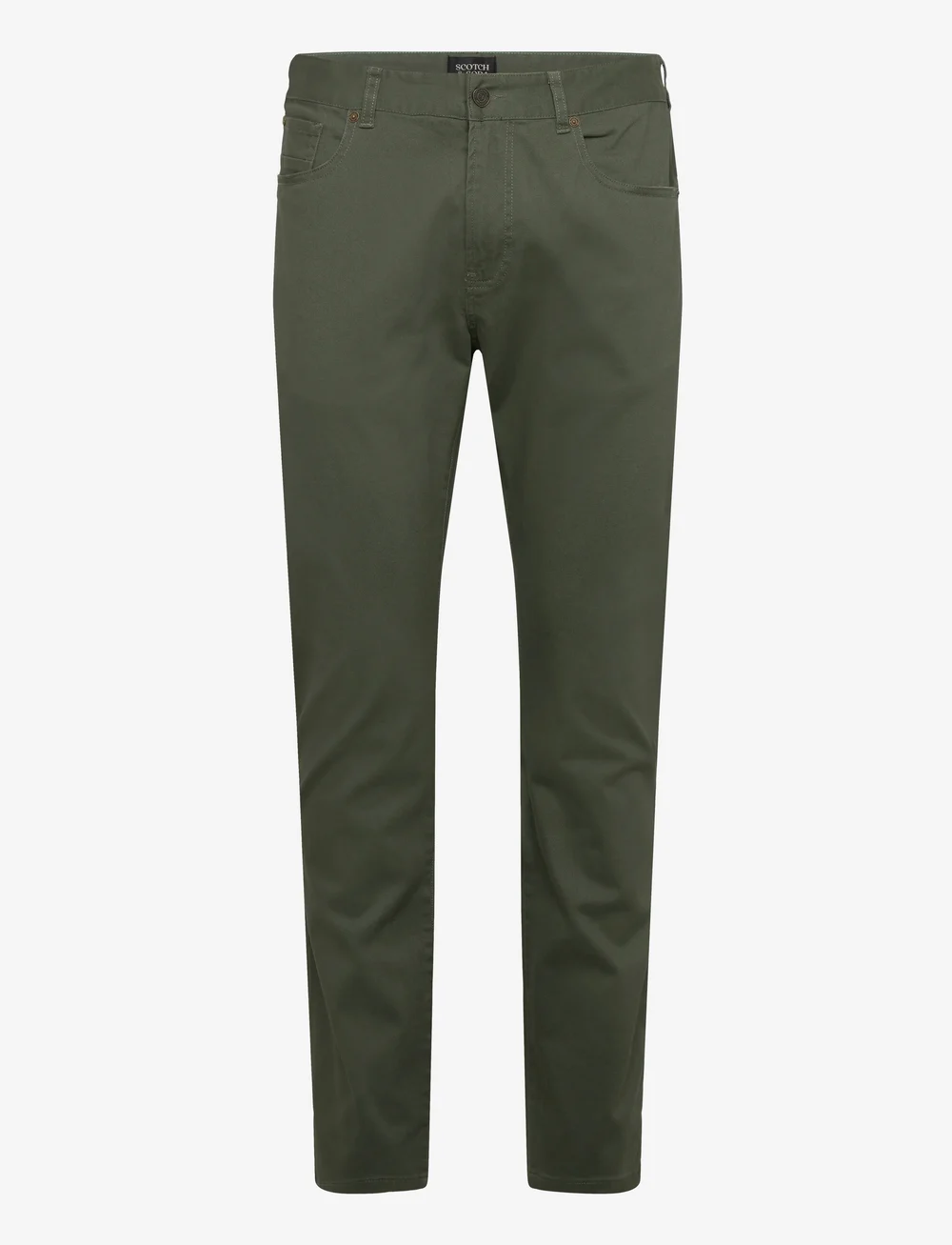 Scotch & Soda - Ralston- cotton-blend twill regular slim fit 5-pocket pant - chinos - thyme - 0