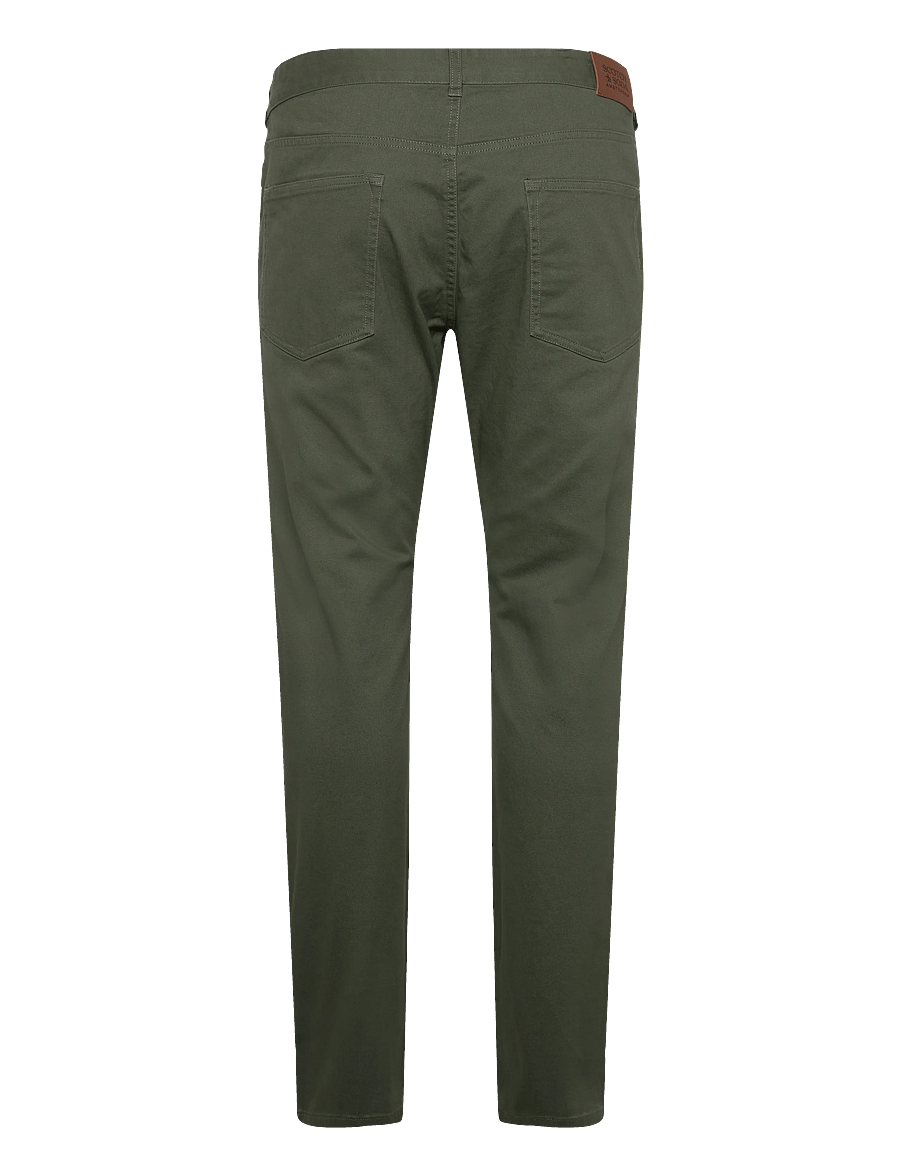 Scotch & Soda - Ralston- cotton-blend twill regular slim fit 5-pocket pant - chinosy - thyme - 1