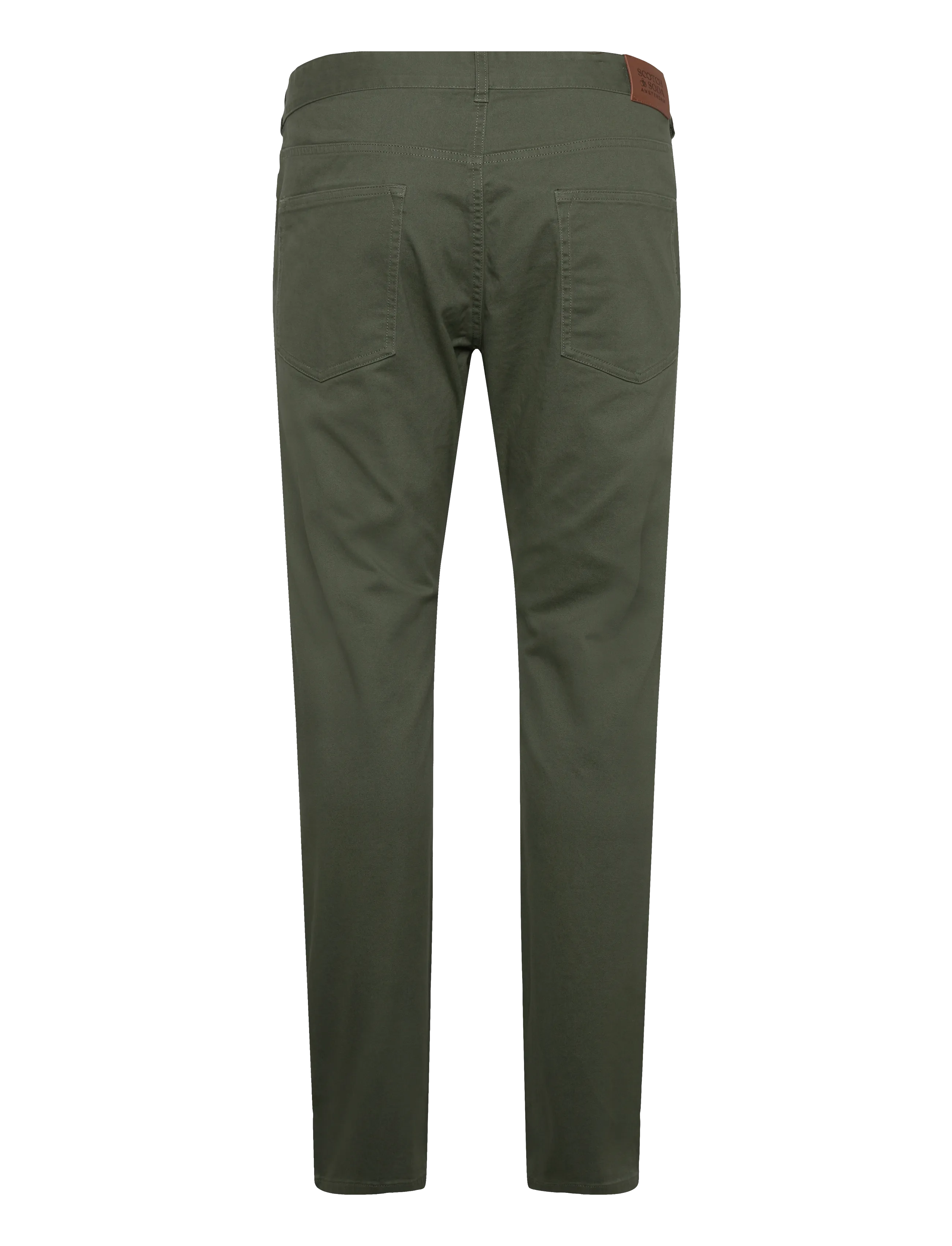 Scotch & Soda - Ralston- cotton-blend twill regular slim fit 5-pocket pant - chinos - thyme - 1