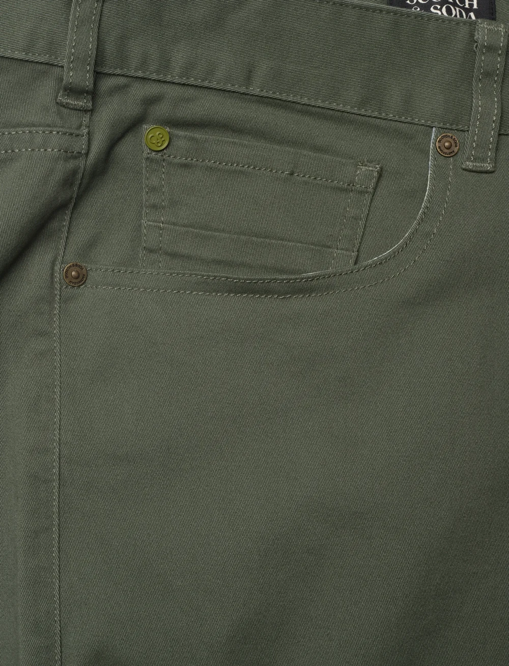 Scotch & Soda - Ralston- cotton-blend twill regular slim fit 5-pocket pant - chinos - thyme - 2