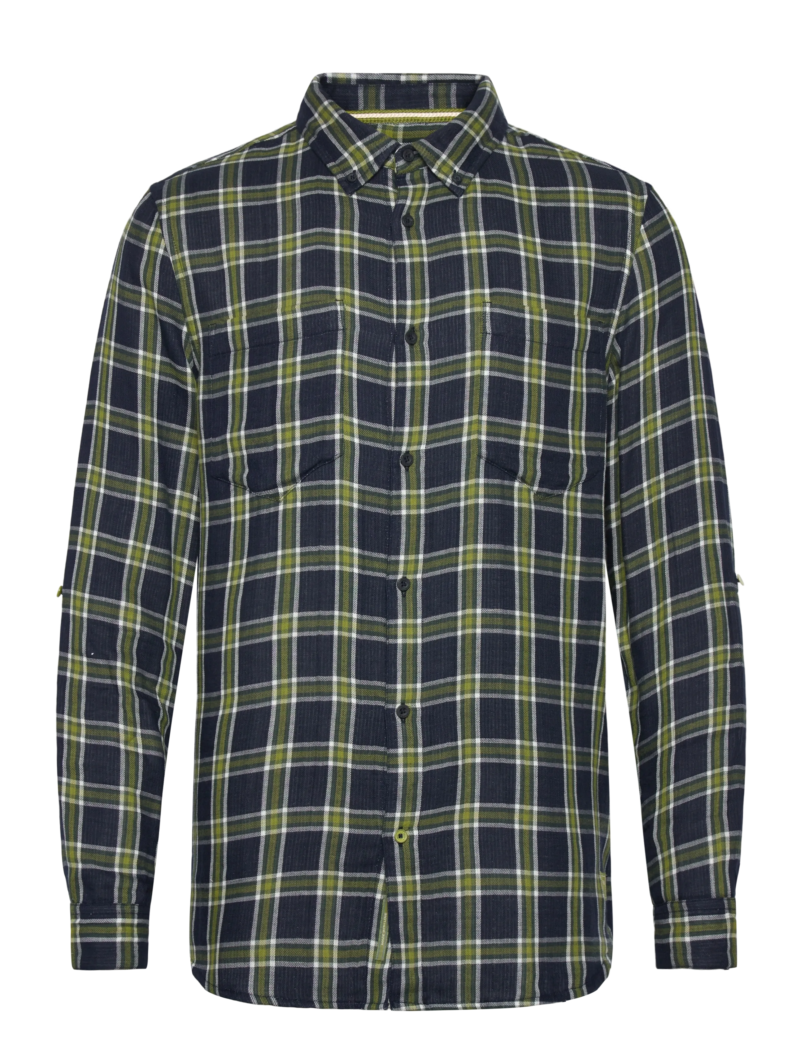Scotch & Soda Double-Face Regular Fit Shirt, M, Navy, Shirts > Checkered Shirt, Herre