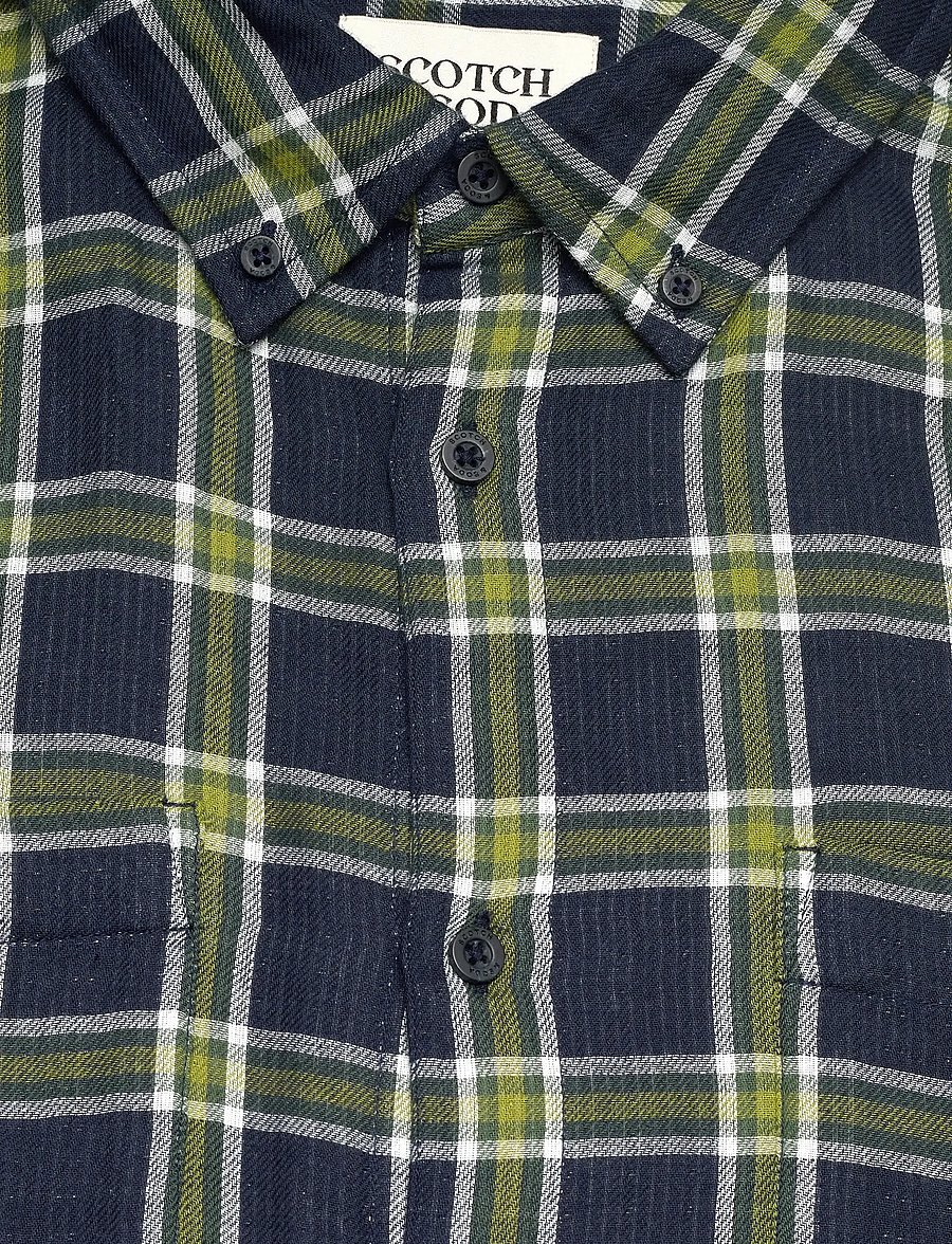 Scotch & Soda - Double-face regular fit shirt - checkered shirts - sky captain check - 3