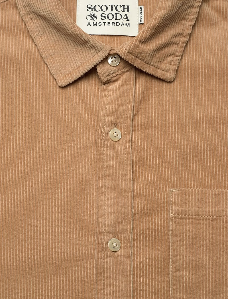 Scotch & Soda - Regular-fit corduroy shirt - velvet särgid - tannin - 2
