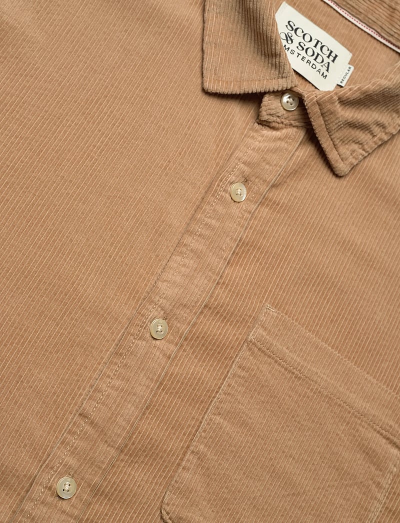 Scotch & Soda - Regular-fit corduroy shirt - velvet särgid - tannin - 3