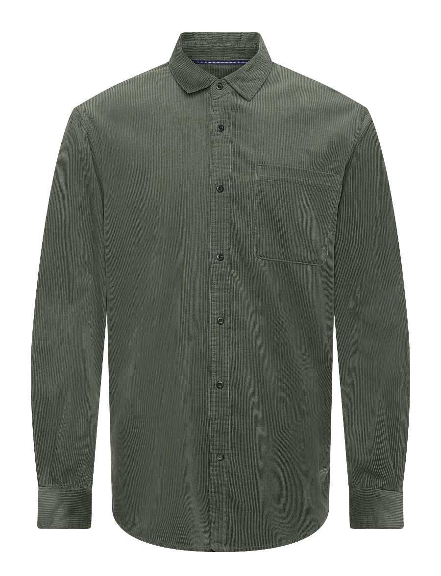 Scotch & Soda - Regular-fit corduroy shirt - fløjlsskjorter - thyme - 0