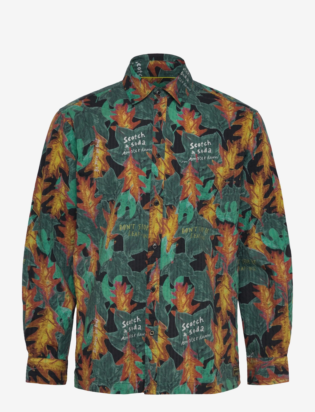 Scotch & Soda - Structured printed shirt - hemden mit muster - camo leaf aop - 0