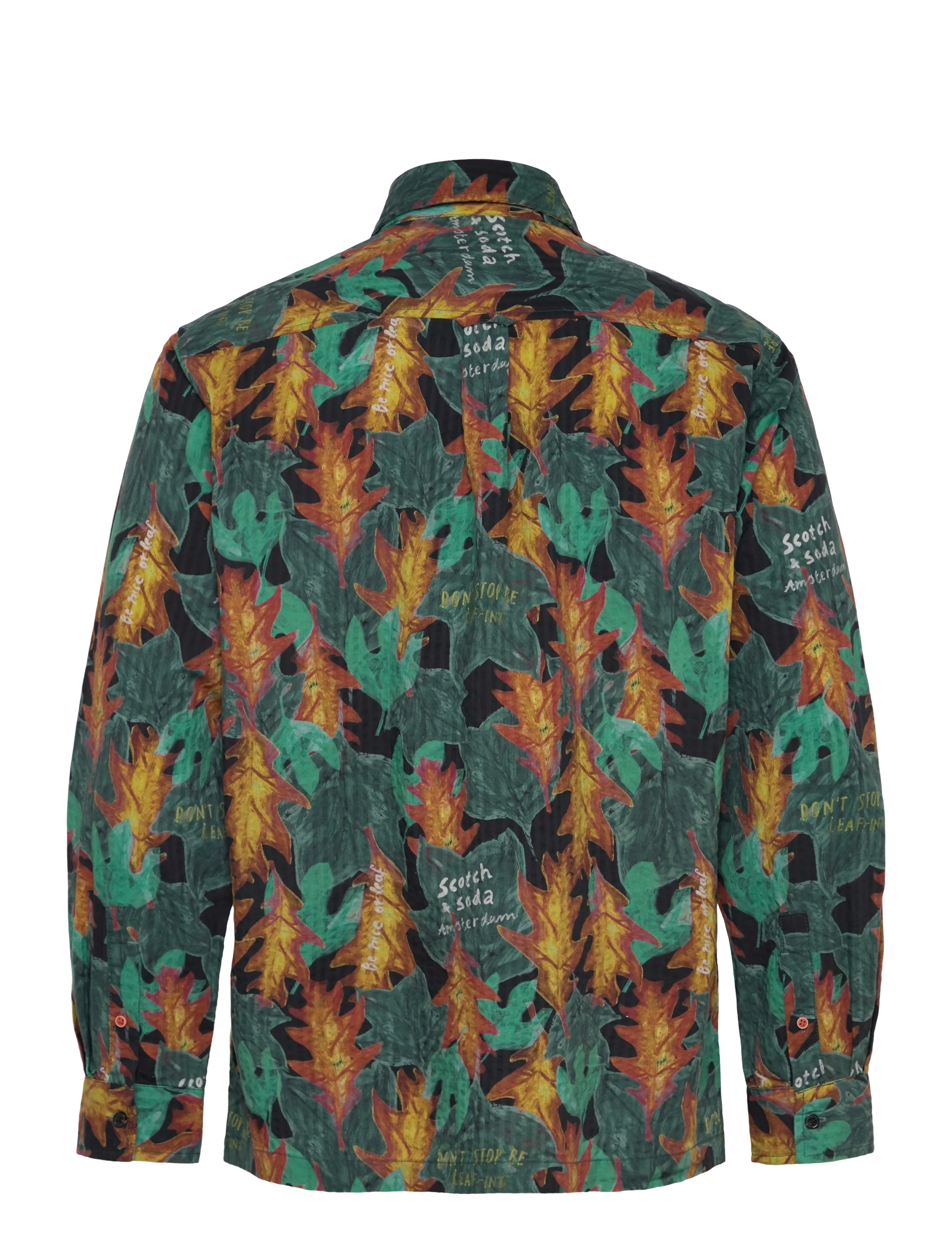 Scotch & Soda - Structured printed shirt - mehed - camo leaf aop - 1