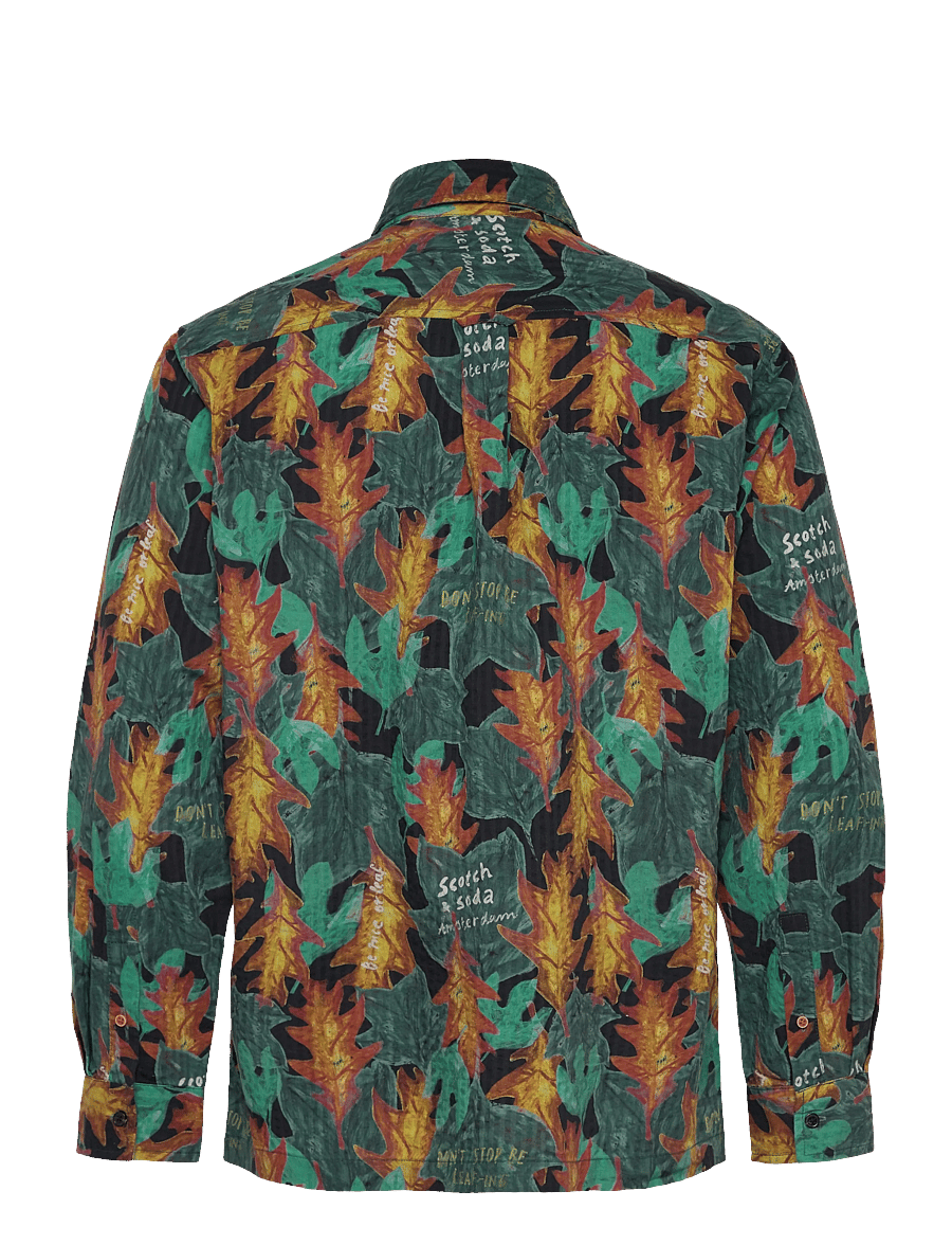 Scotch & Soda - Structured printed shirt - chemises à motifs - camo leaf aop - 1