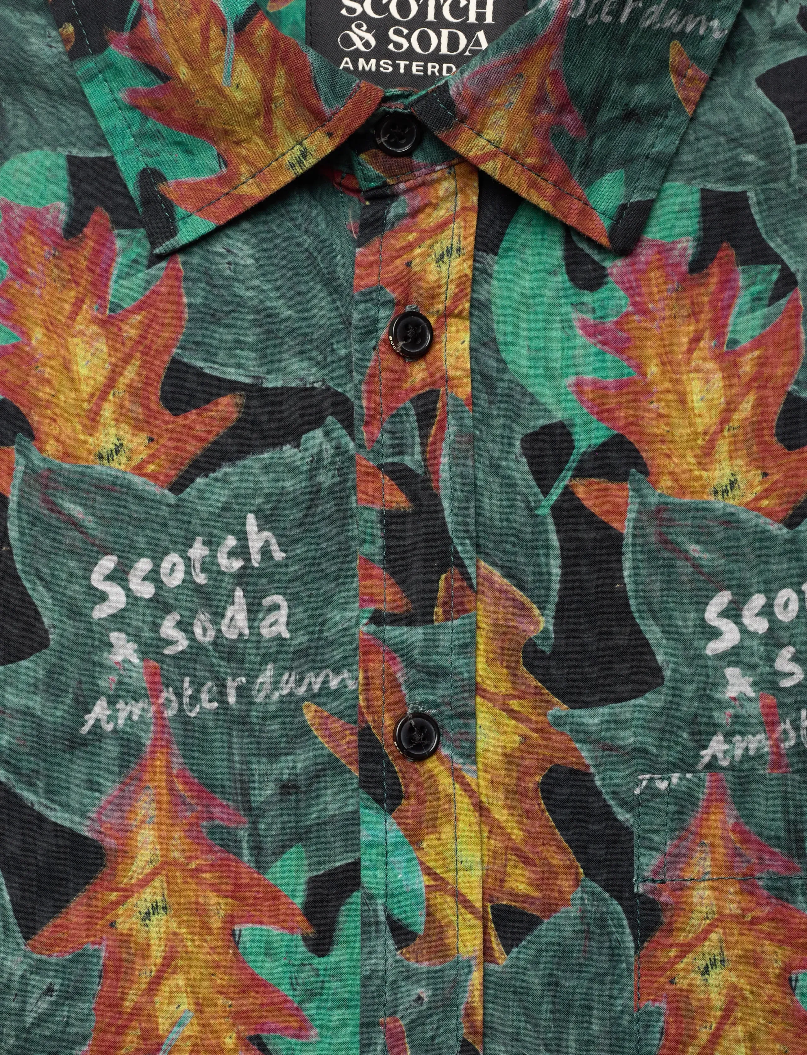 Scotch & Soda - Structured printed shirt - mehed - camo leaf aop - 2
