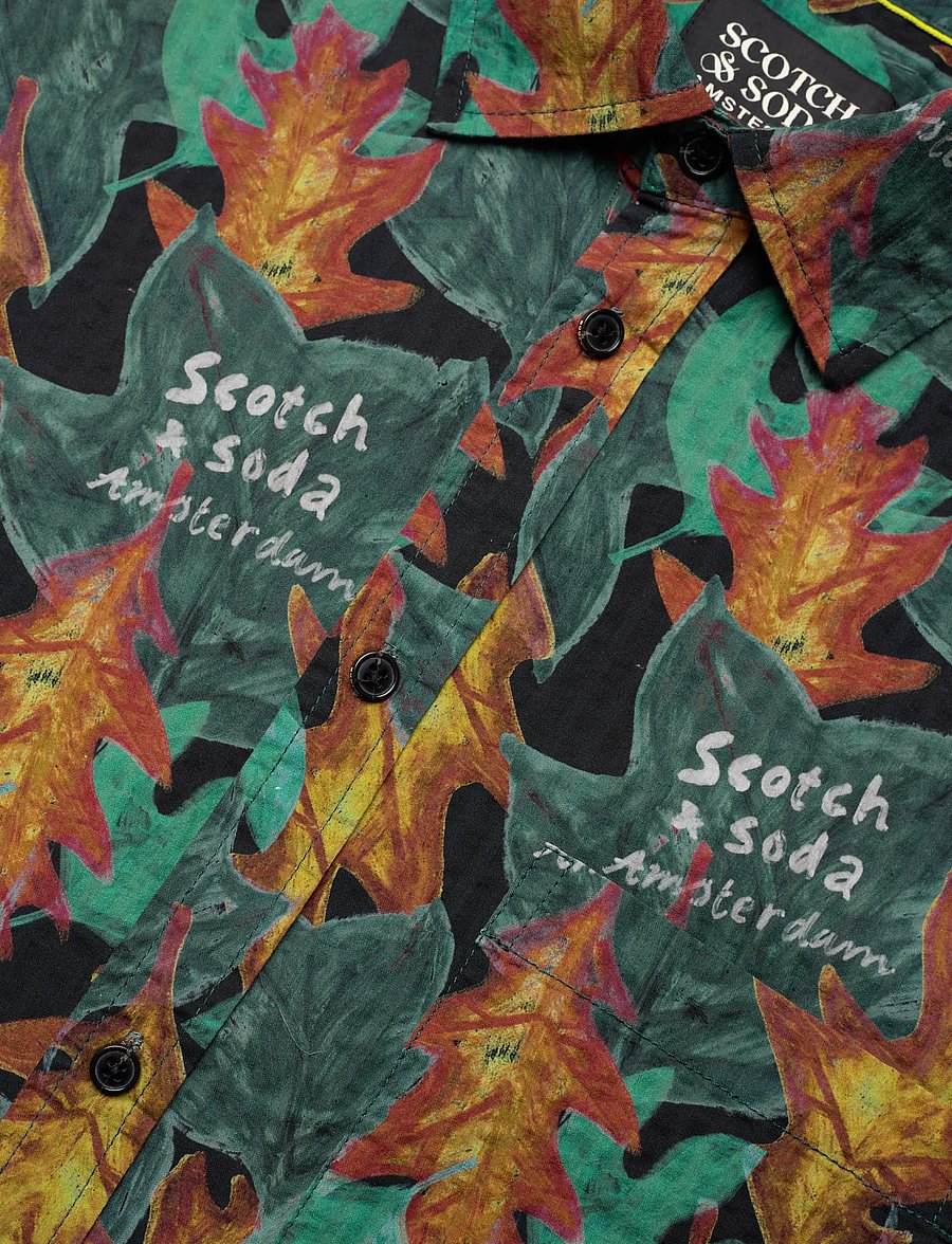 Scotch & Soda - Structured printed shirt - chemises à motifs - camo leaf aop - 3