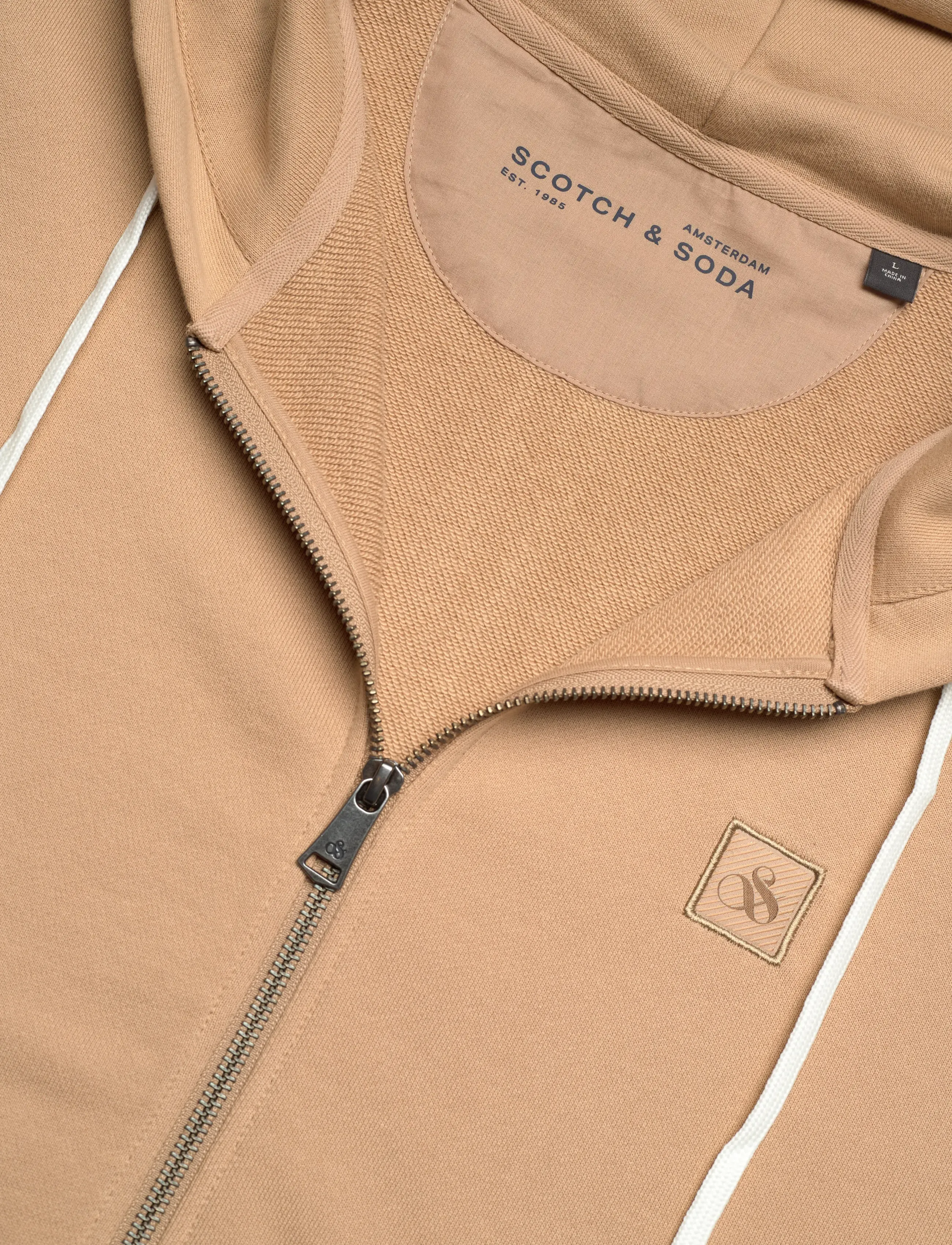Scotch & Soda - Full Zip Logo Hoodie - kapuutsiga dressipluusid - tannin - 2
