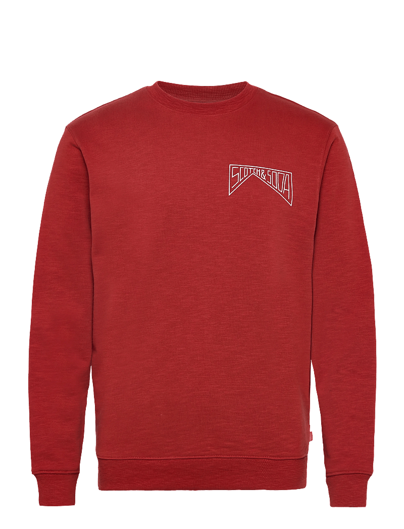 Scotch & Soda - Left Chest Logo Sweatshirt - sweatshirts - ketchup - 0