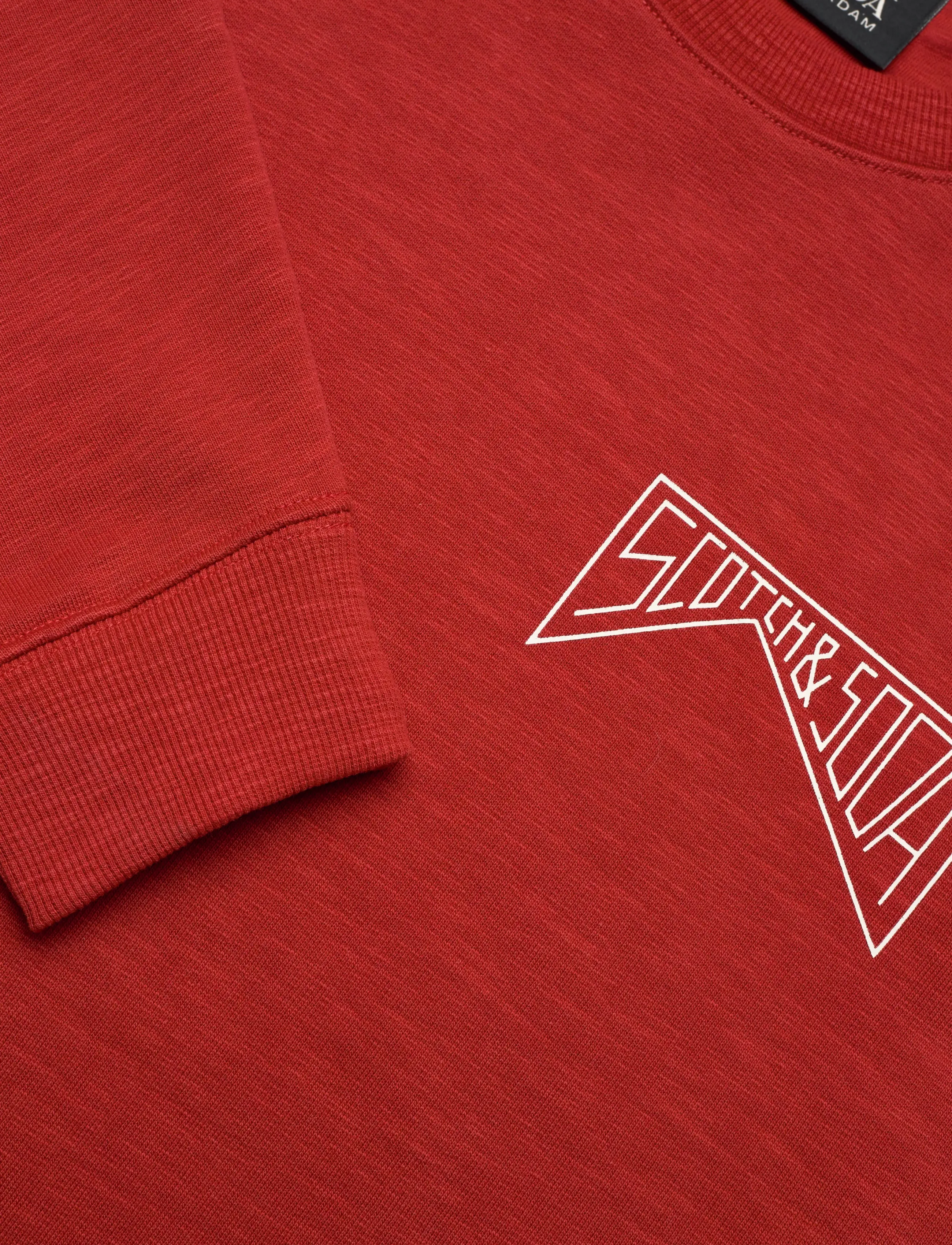 Scotch & Soda - Left Chest Logo Sweatshirt - dressipluusid - ketchup - 2