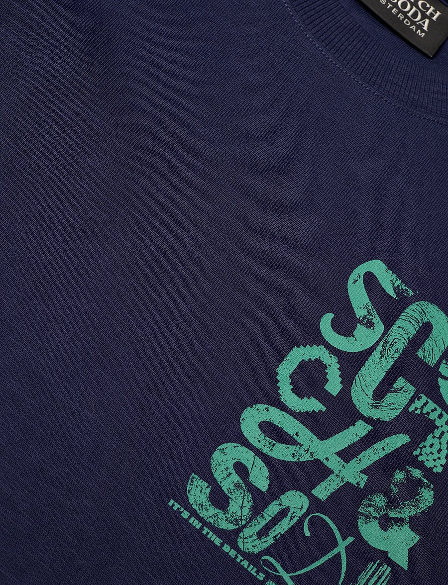Scotch & Soda - Left Chest Logo Sweatshirt - sweatshirts - peacoat - 2