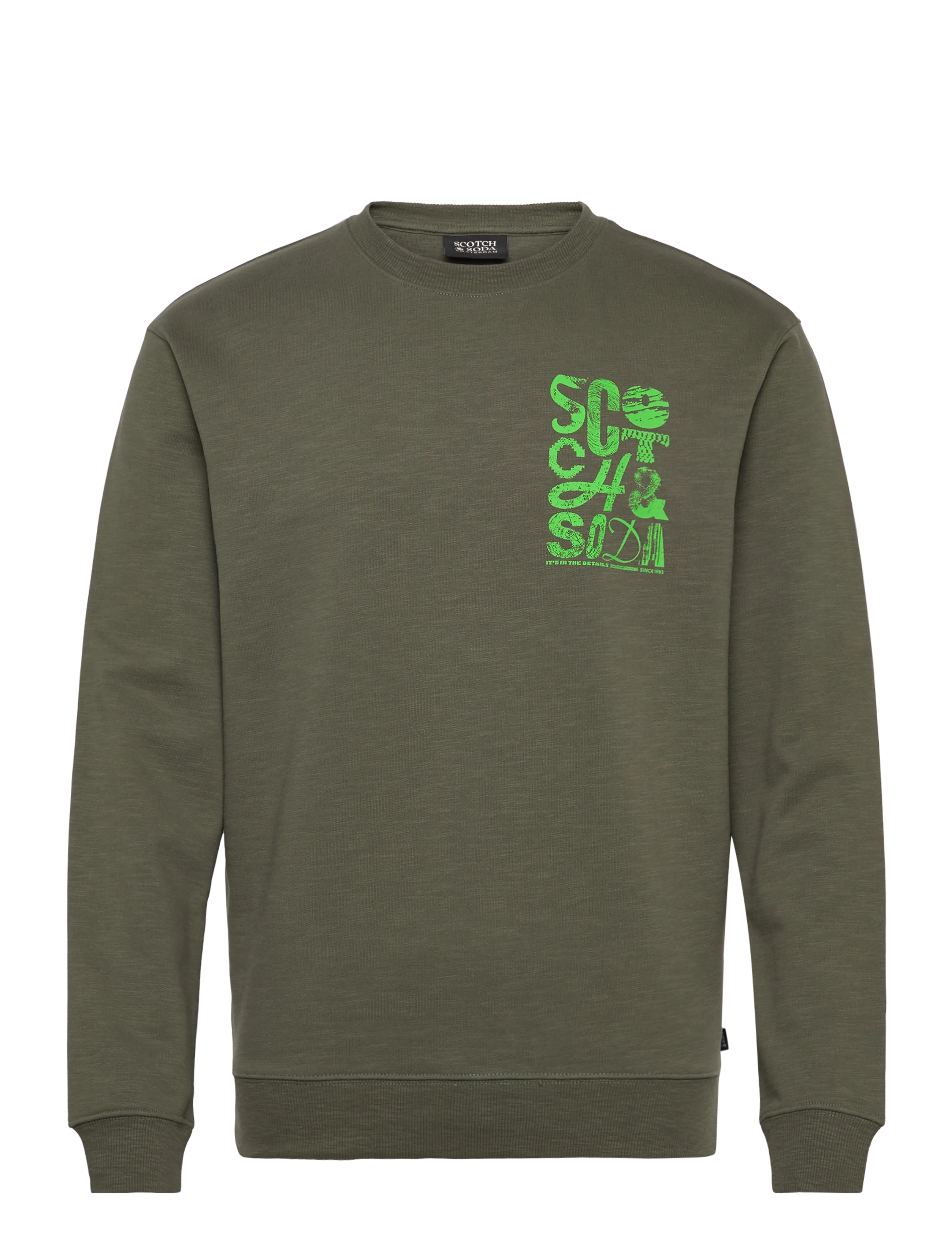 SCOTCH & SODA Left Chest Logo Sweatshirt Grün - XXL - Herren