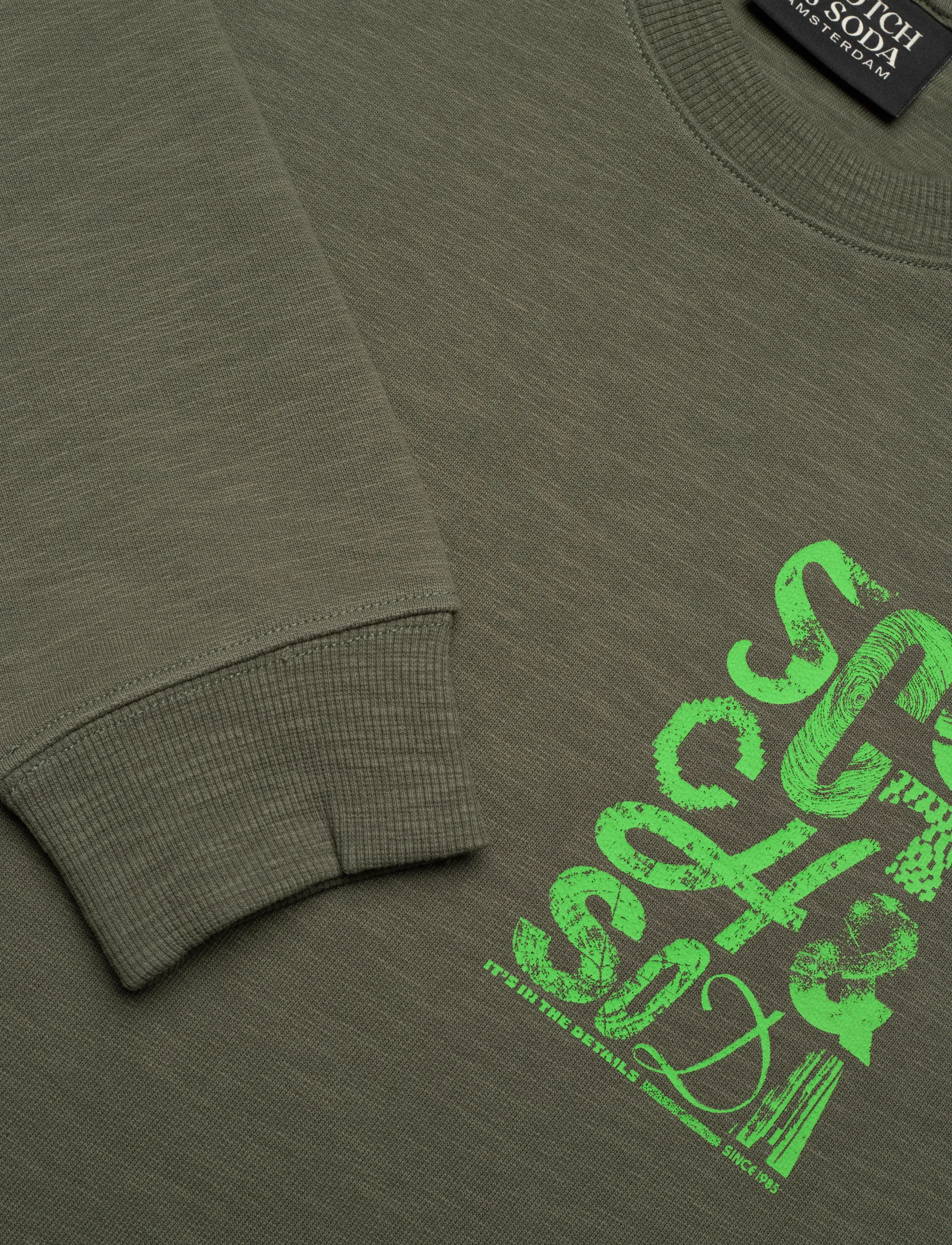 Scotch & Soda - Left Chest Logo Sweatshirt - dressipluusid - thyme - 2