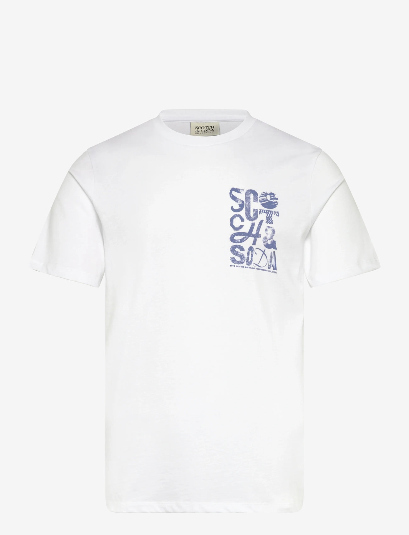 Scotch & Soda - Regular Fit Left Chest Logo T-shirt - kortærmede t-shirts - bright white - 0