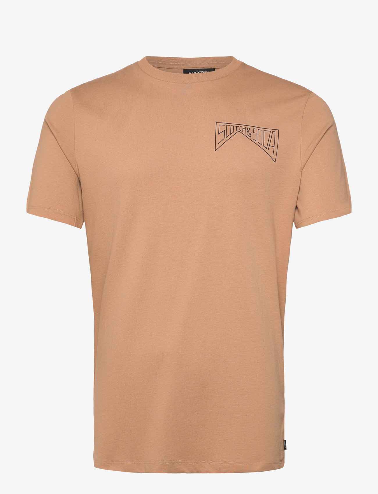 Scotch & Soda - Regular Fit Left Chest Logo T-shirt - kortærmede t-shirts - tannin - 0