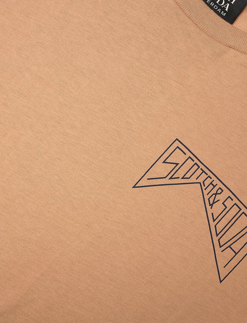 Scotch & Soda - Regular Fit Left Chest Logo T-shirt - kortärmade t-shirts - tannin - 2