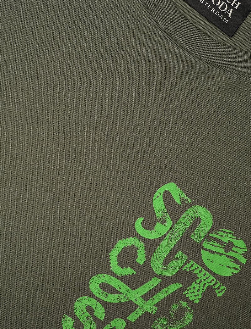 Scotch & Soda - Regular Fit Left Chest Logo T-shirt - kortärmade t-shirts - thyme - 2